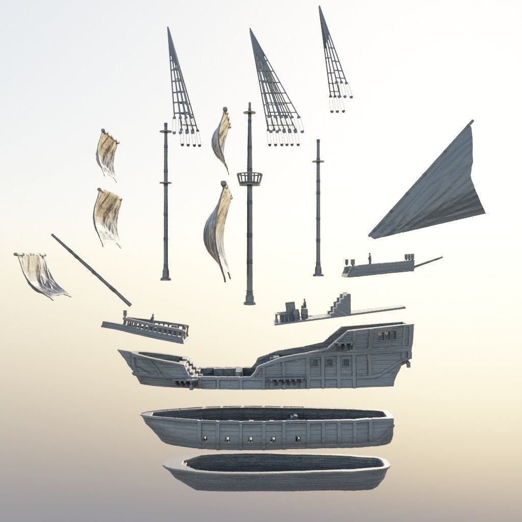 Merchants Ship | Aussie 3D Printed Miniatures and Terrain