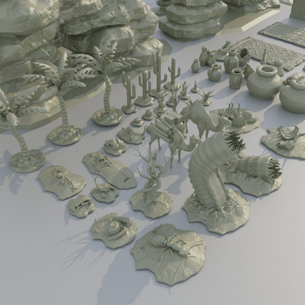 Desert Scatter Terrain | Aussie 3D Printed Miniatures and Terrain
