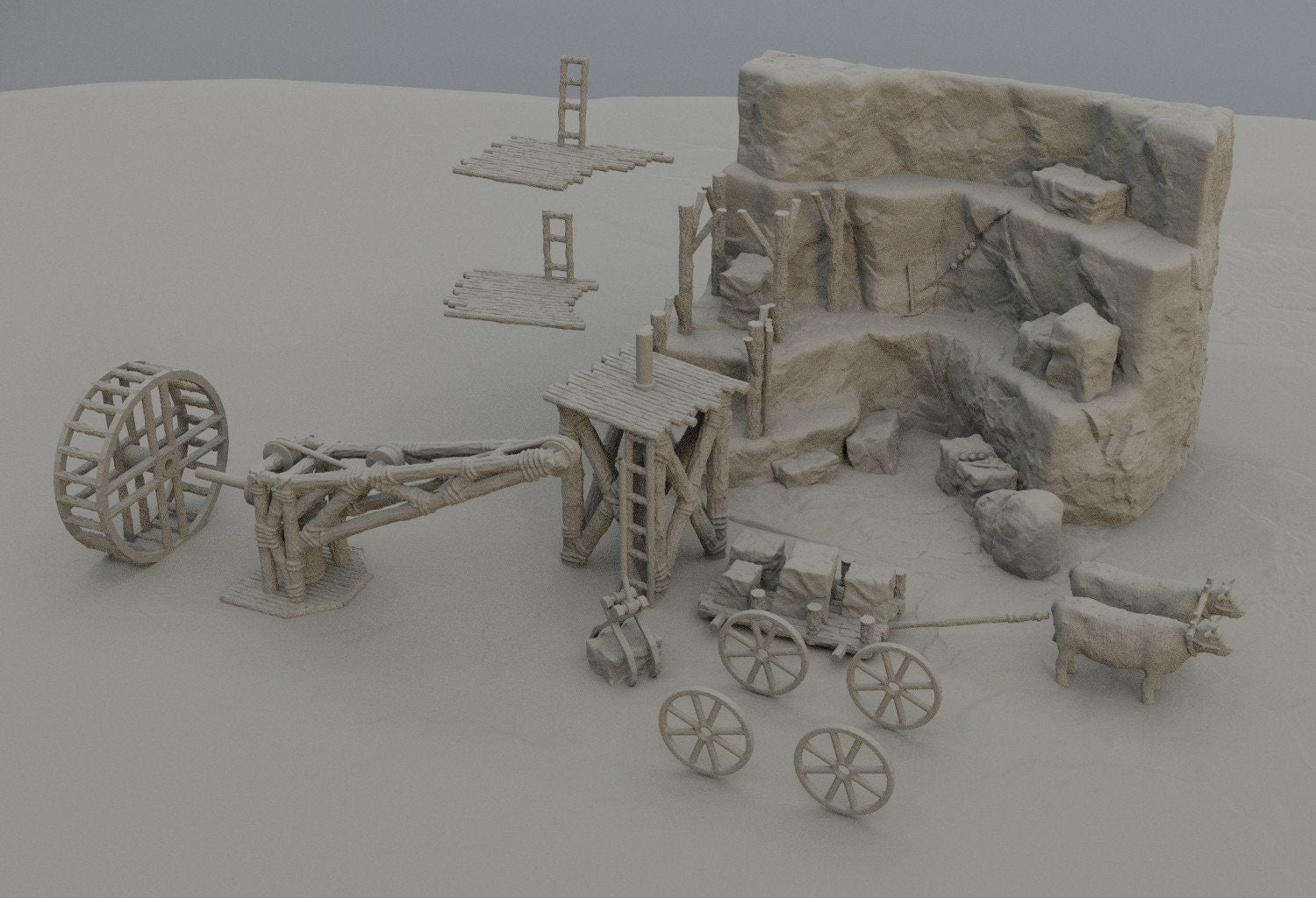 Small Stone Quarry | Aussie 3D Printed Miniatures and Terrain