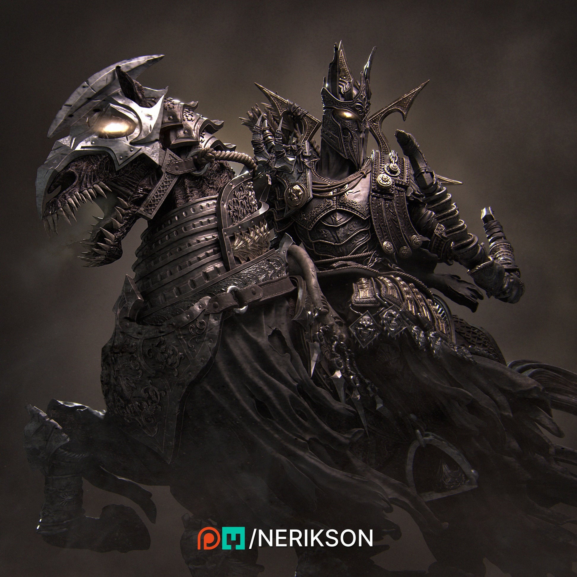 The Four Horsemen, Conquest, Mounted | Aussie 3D Printed Miniatures and Terrain