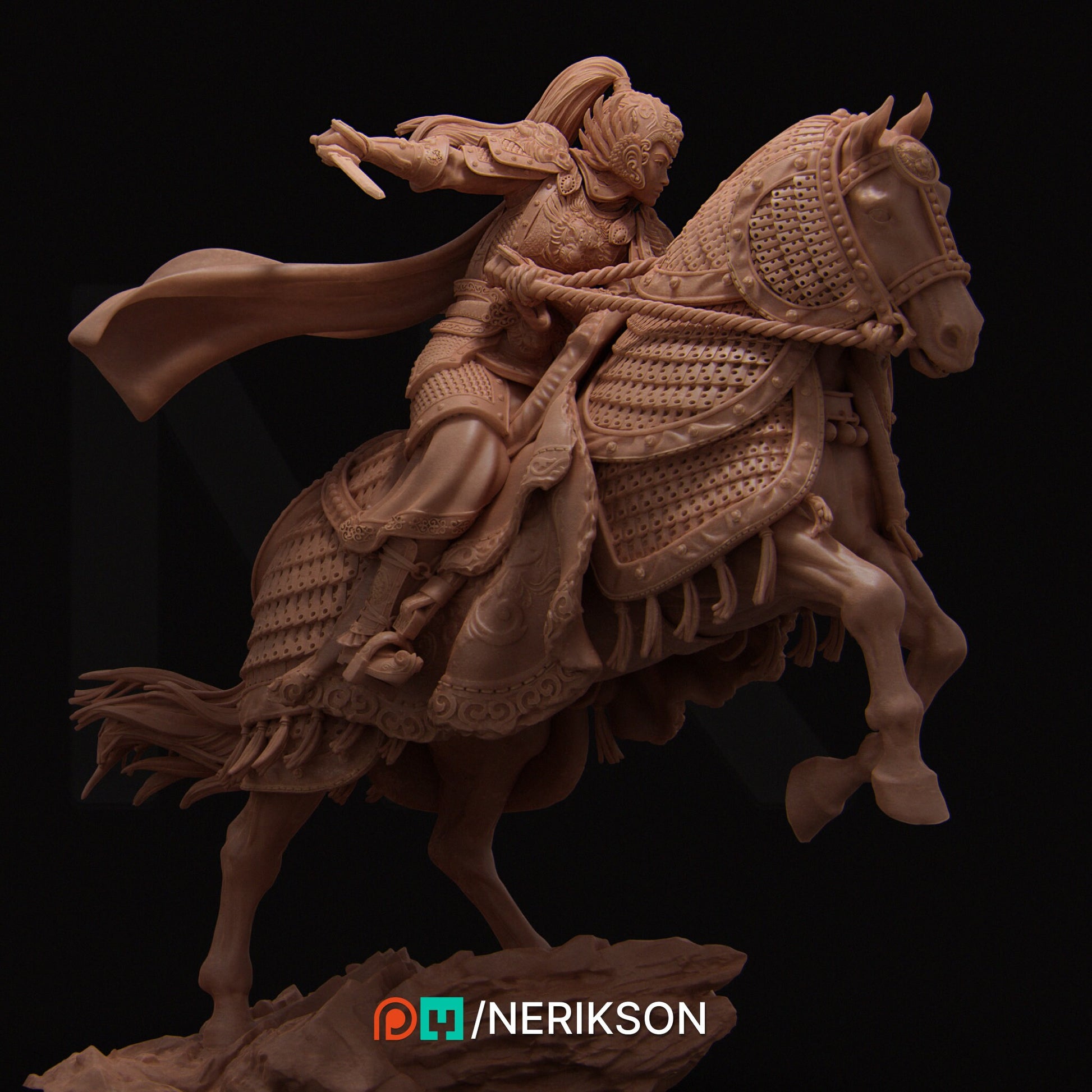 Kwan Yen, Mounted | Aussie 3D Printed Miniatures and Terrain