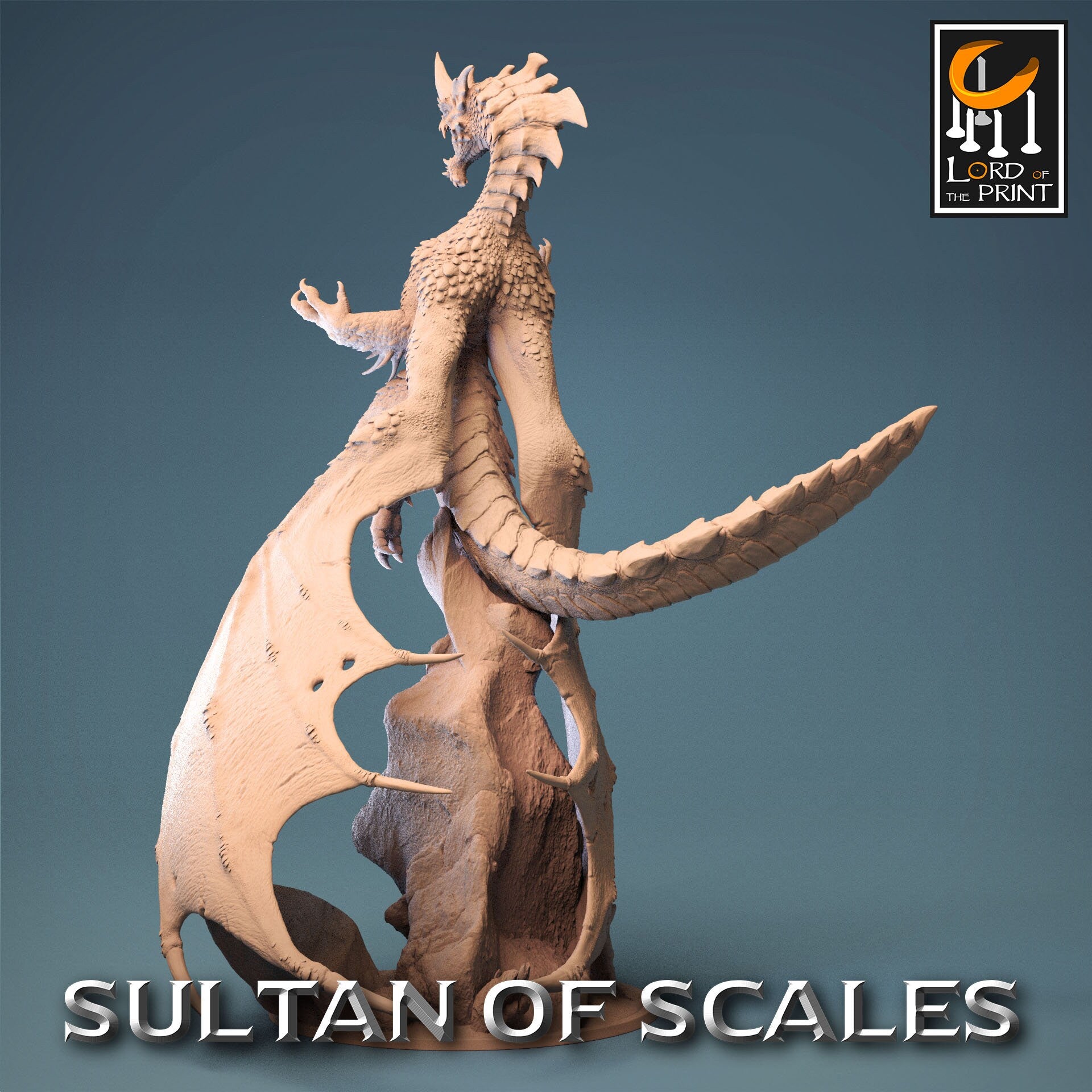 Legendary Chromatic Blue Dragon | Aussie 3D Printed Miniatures and Terrain