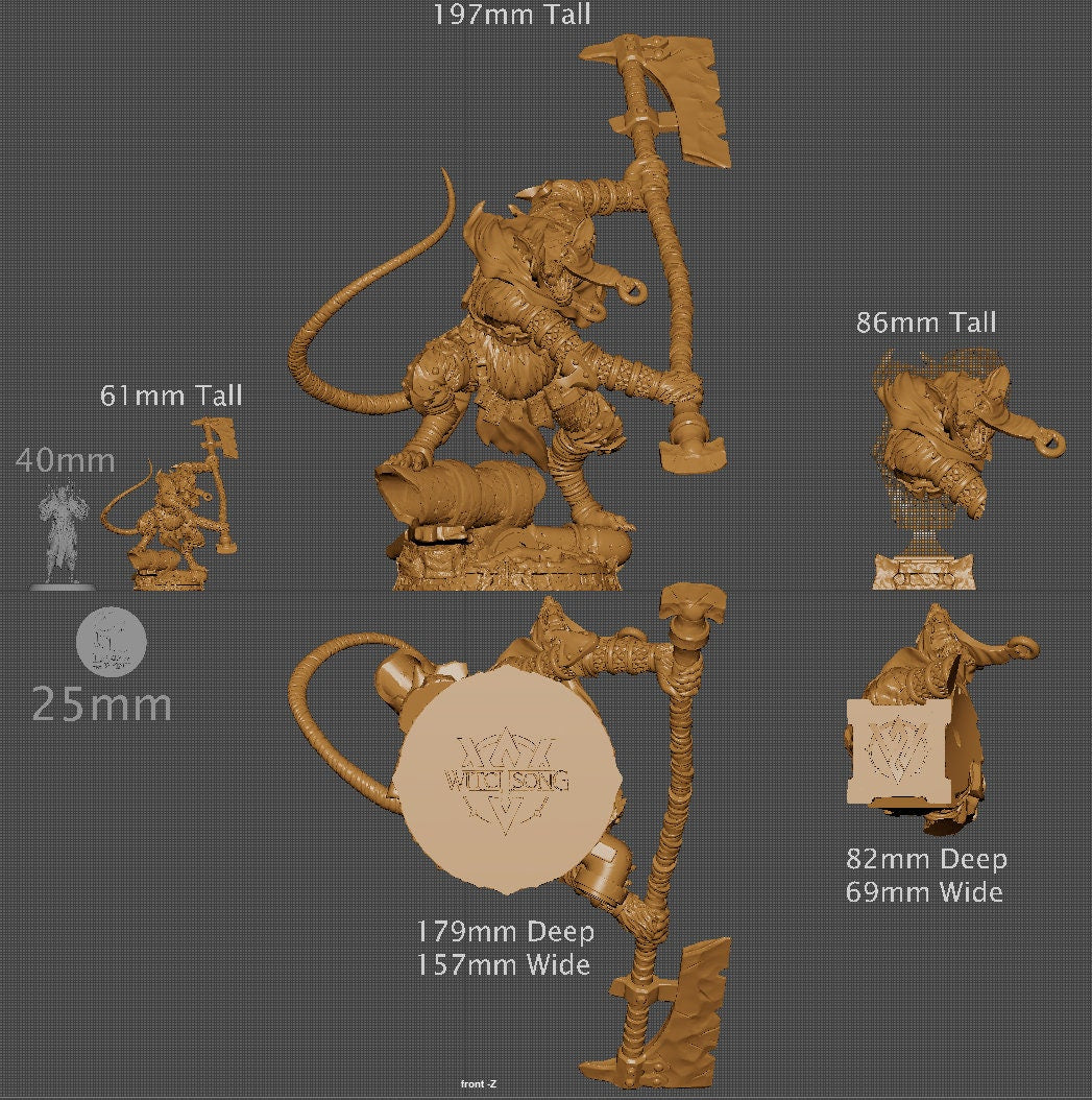 Grandrat Brute | Aussie 3D Printed Miniatures and Terrain