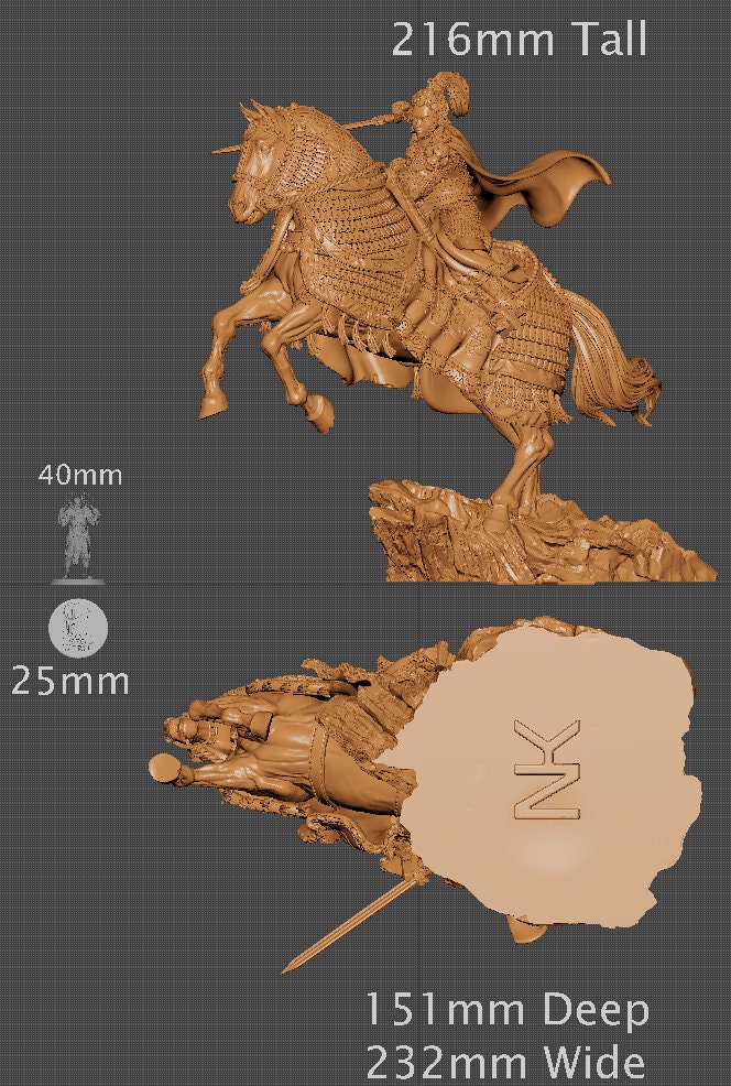 Kwan Yen, Mounted | Aussie 3D Printed Miniatures and Terrain
