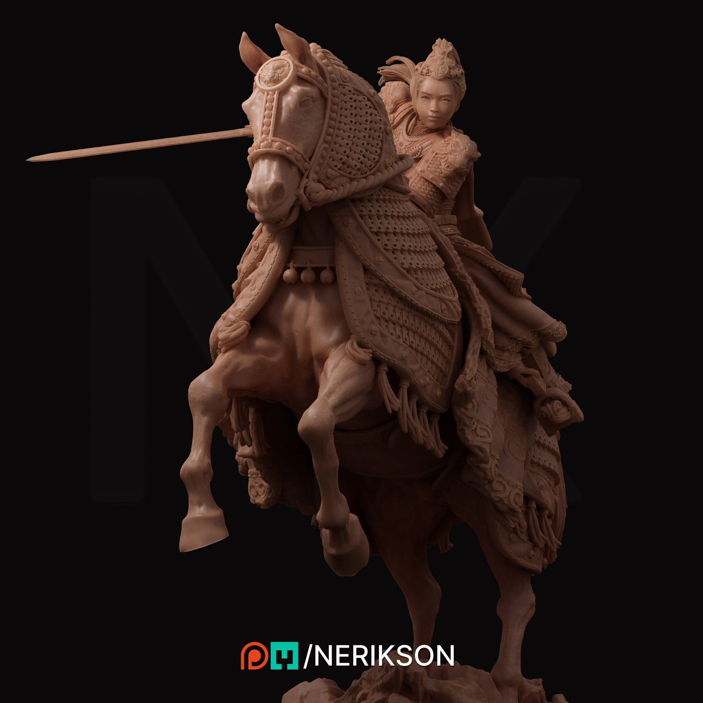 Kwan Yen, Mounted | Aussie 3D Printed Miniatures and Terrain