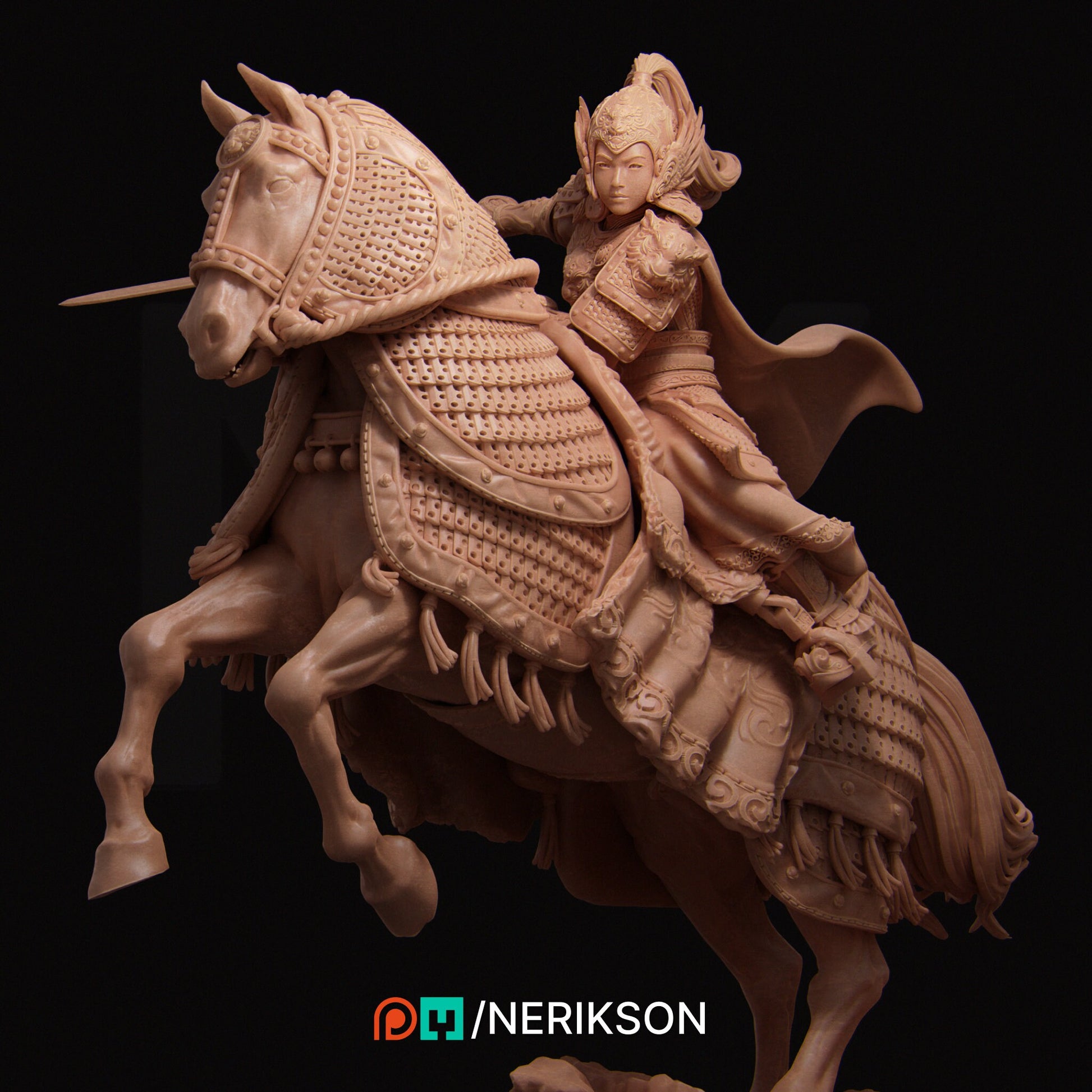 Kwan Yen, Mounted | Aussie 3D Printed Miniatures and Terrain