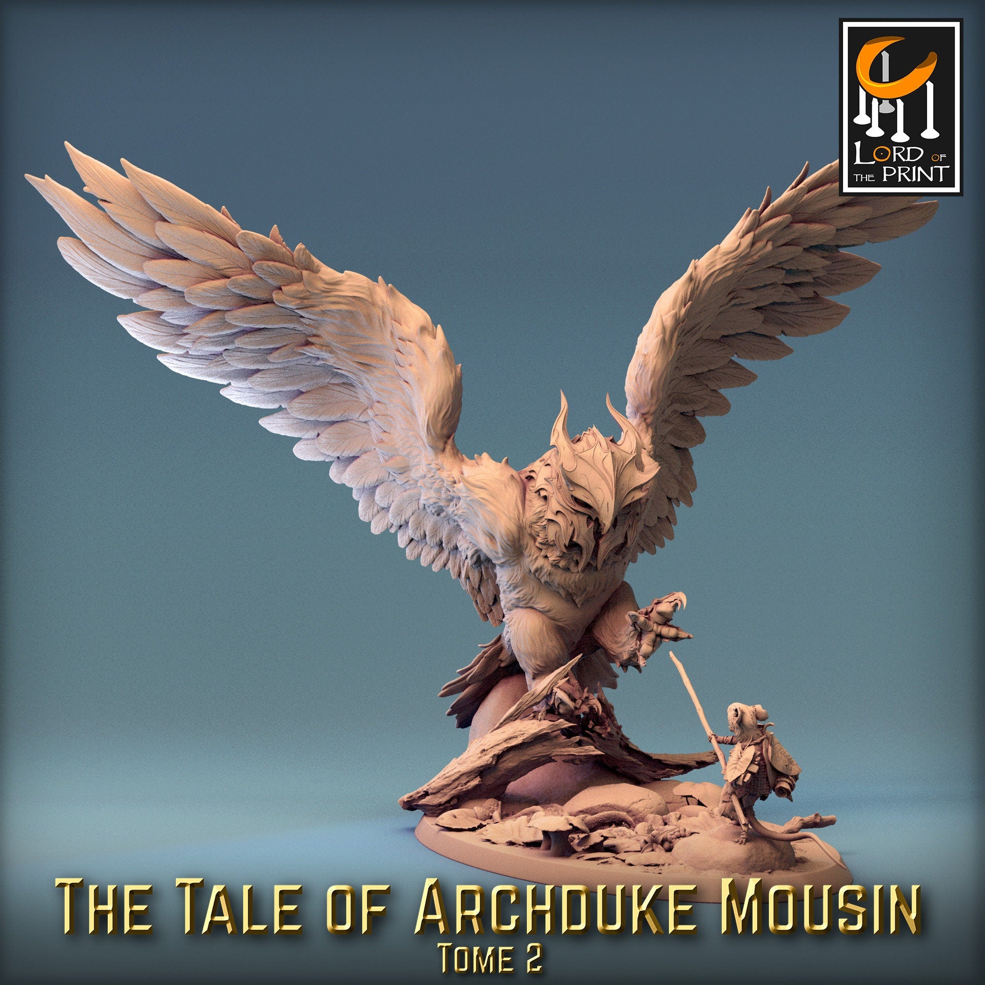 Armored Owl Fight | Aussie 3D Printed Miniatures and Terrain