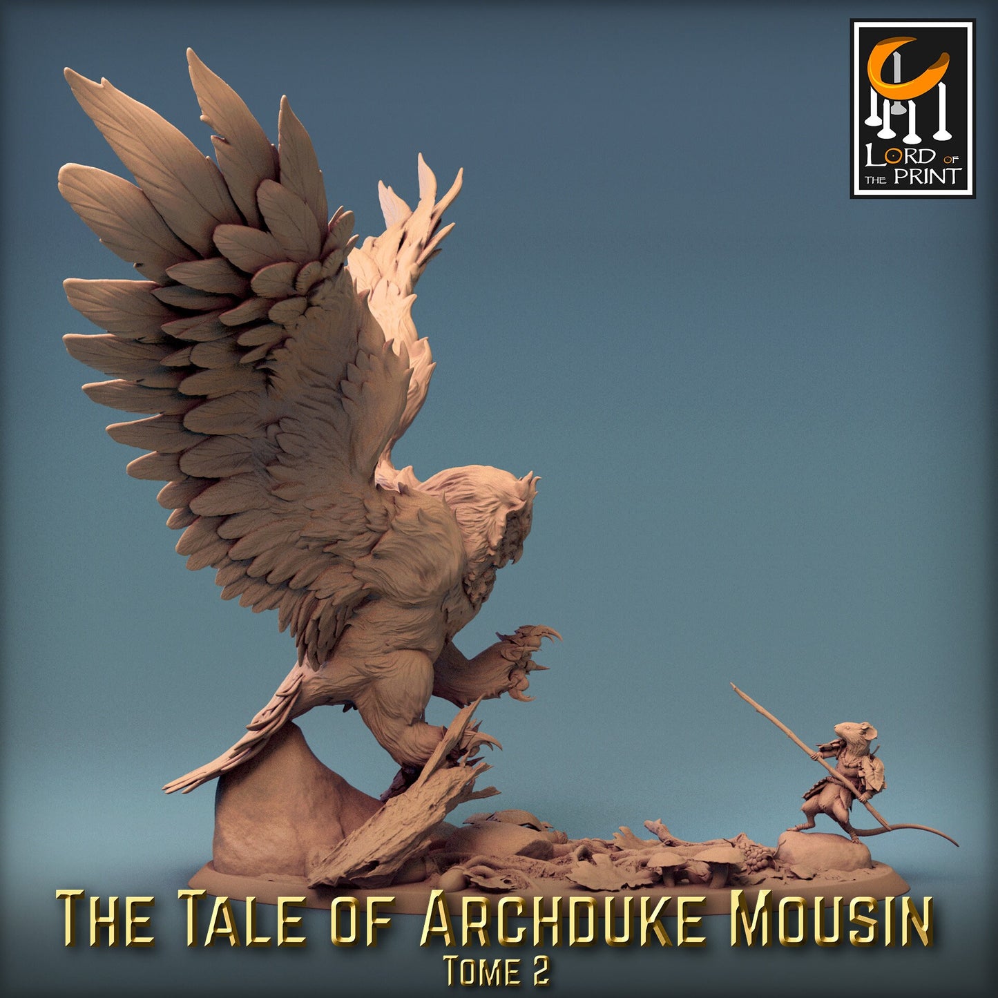 Armored Owl Fight | Aussie 3D Printed Miniatures and Terrain