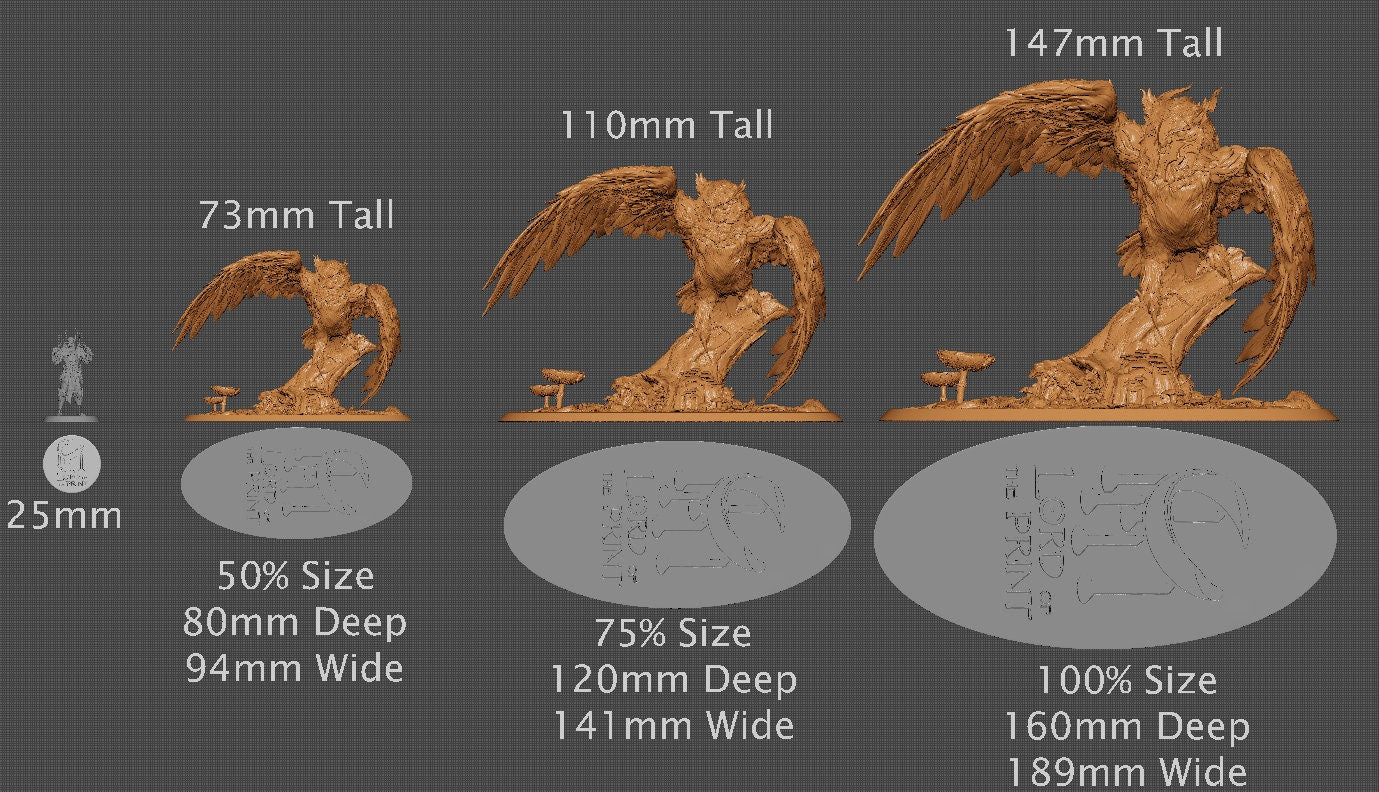 The Great Owl | Aussie 3D Printed Miniatures and Terrain