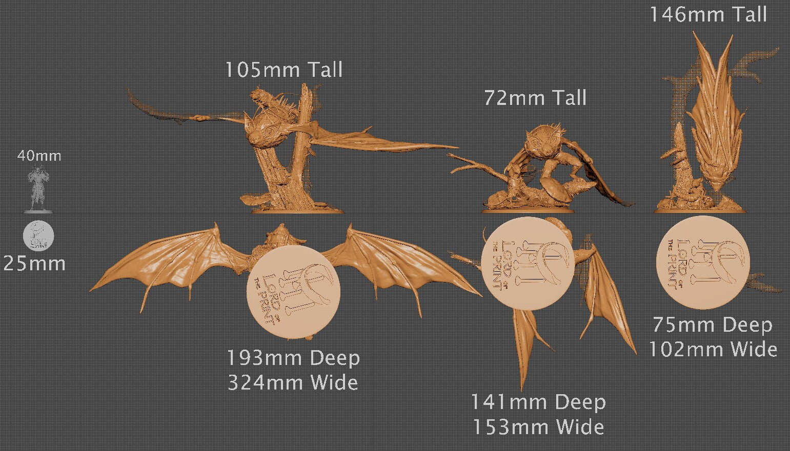 Bat Riders | Aussie 3D Printed Miniatures and Terrain