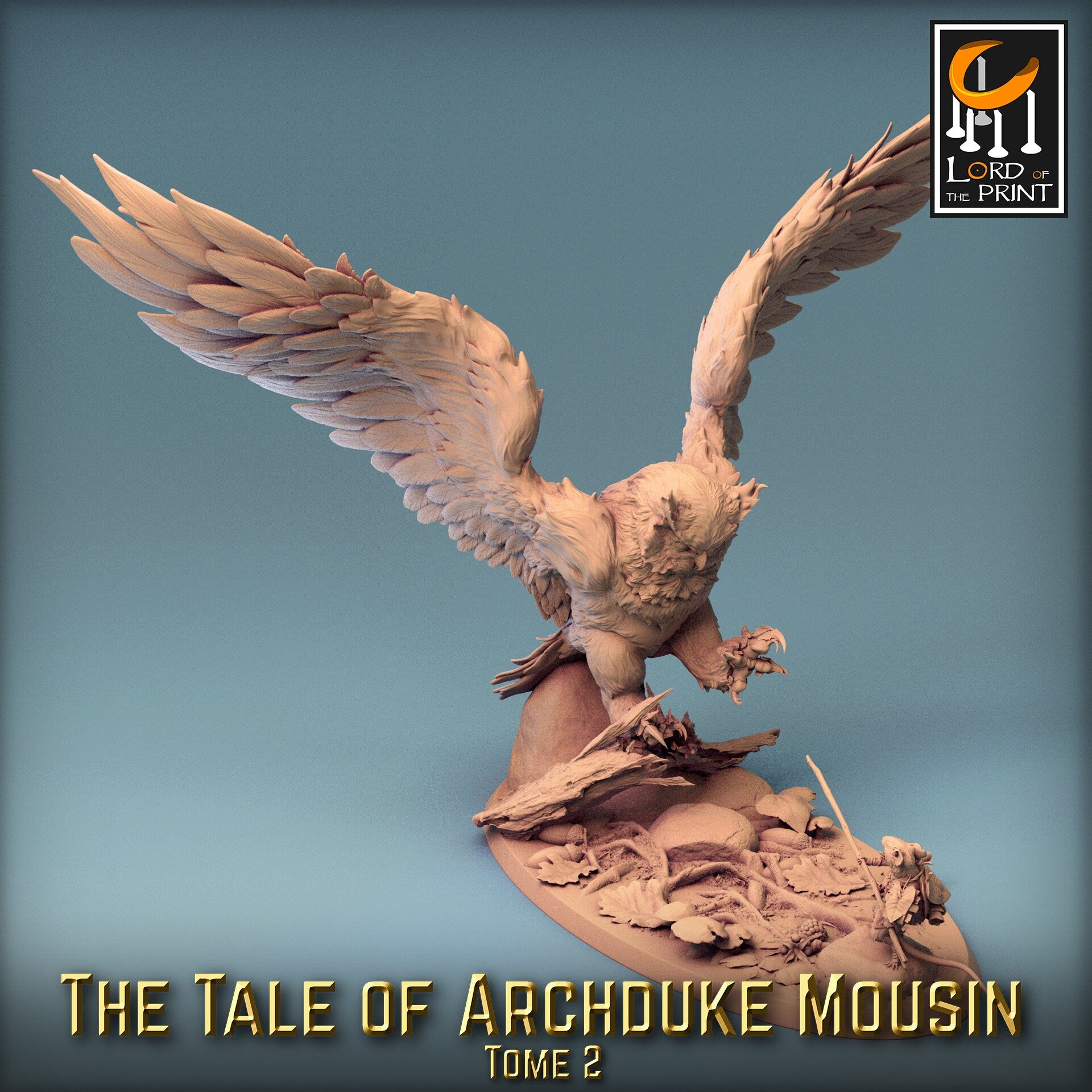 Armored Owl Fight | Aussie 3D Printed Miniatures and Terrain