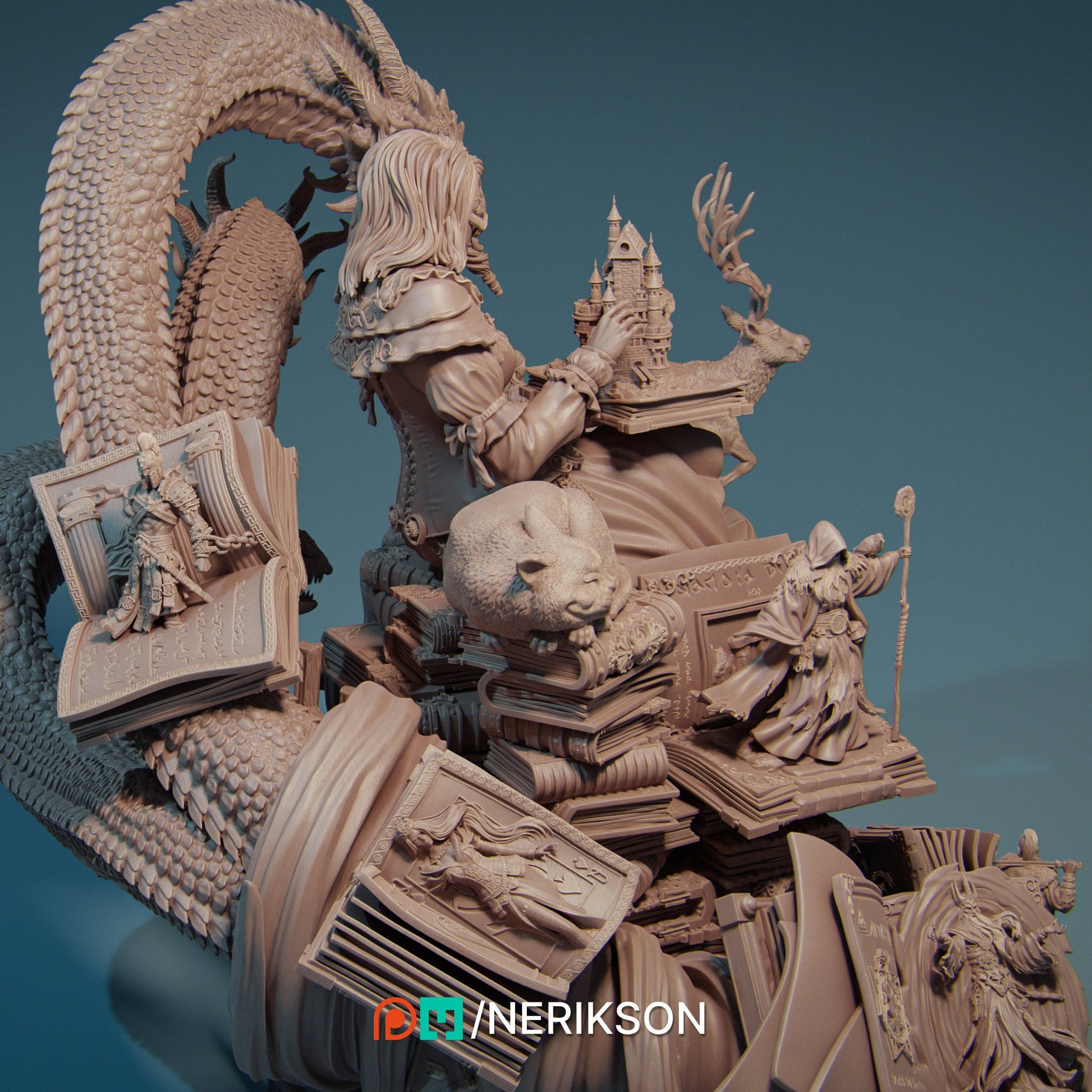 Orinthia the Librarian | Aussie 3D Printed Miniatures and Terrain