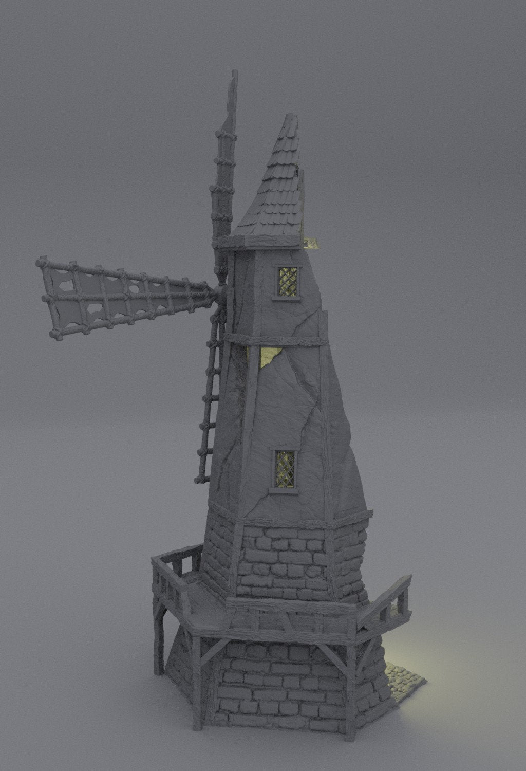 Ruined Windmill | Aussie 3D Printed Miniatures and Terrain