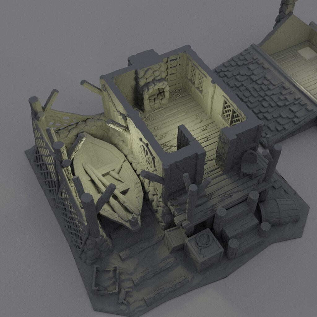 Fishermans Shack | Aussie 3D Printed Miniatures and Terrain