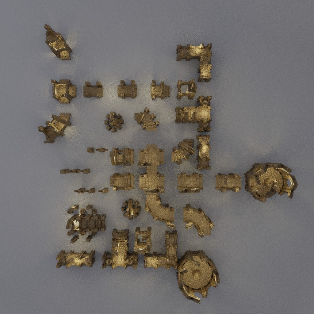 Elvish Ruin Pieces | Aussie 3D Printed Miniatures and Terrain