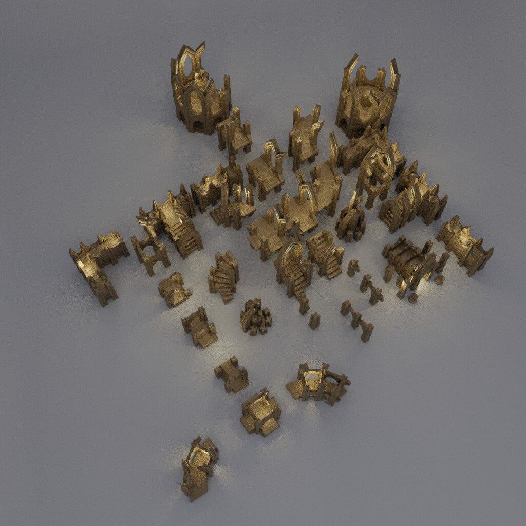 Elvish Ruin Pieces | Aussie 3D Printed Miniatures and Terrain