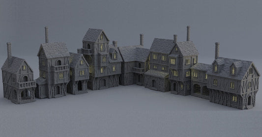 Modular Town District | Aussie 3D Printed Miniatures and Terrain