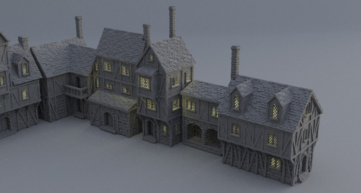 Modular Town District | Aussie 3D Printed Miniatures and Terrain
