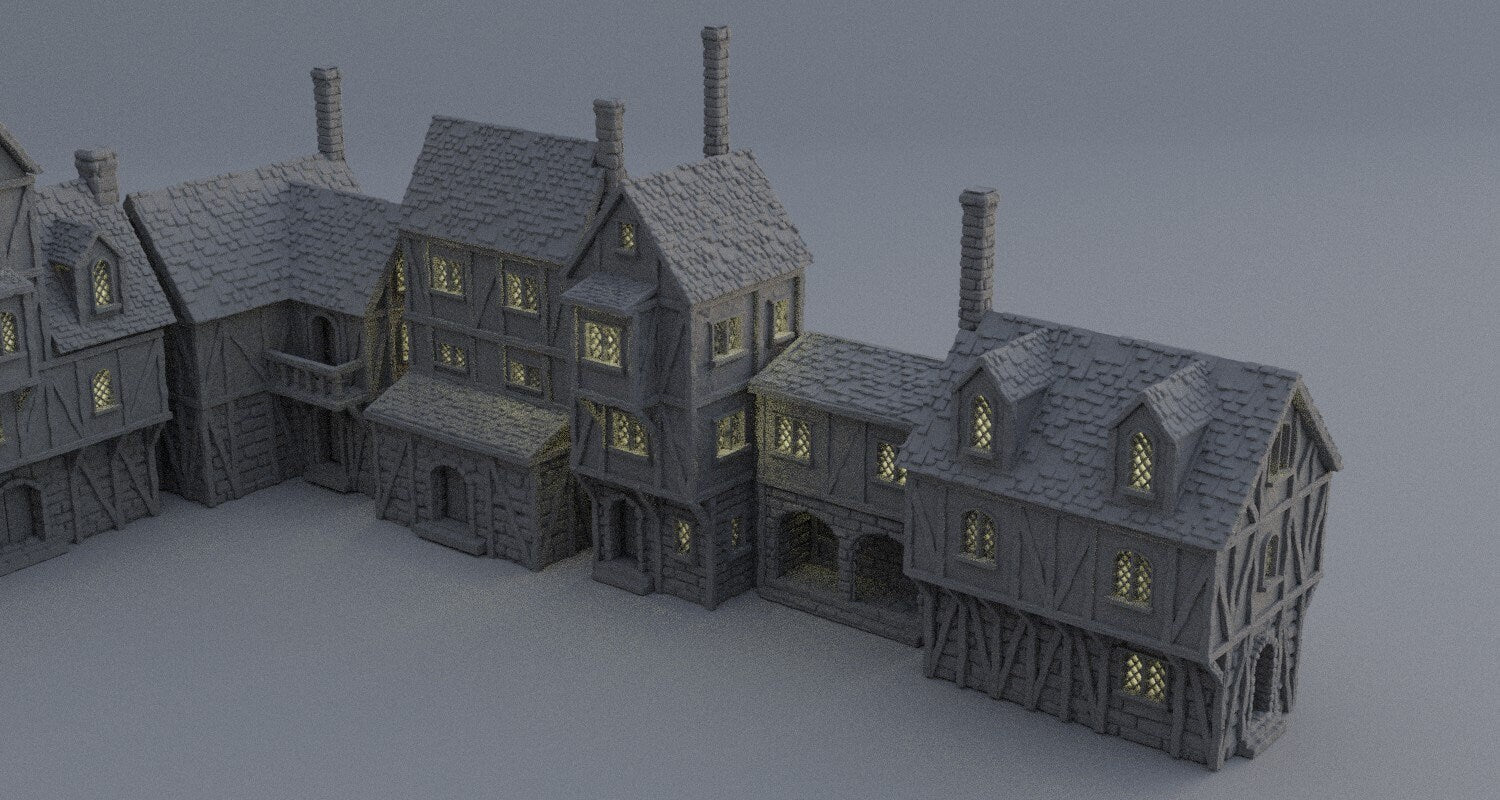 Modular Town District | Aussie 3D Printed Miniatures and Terrain