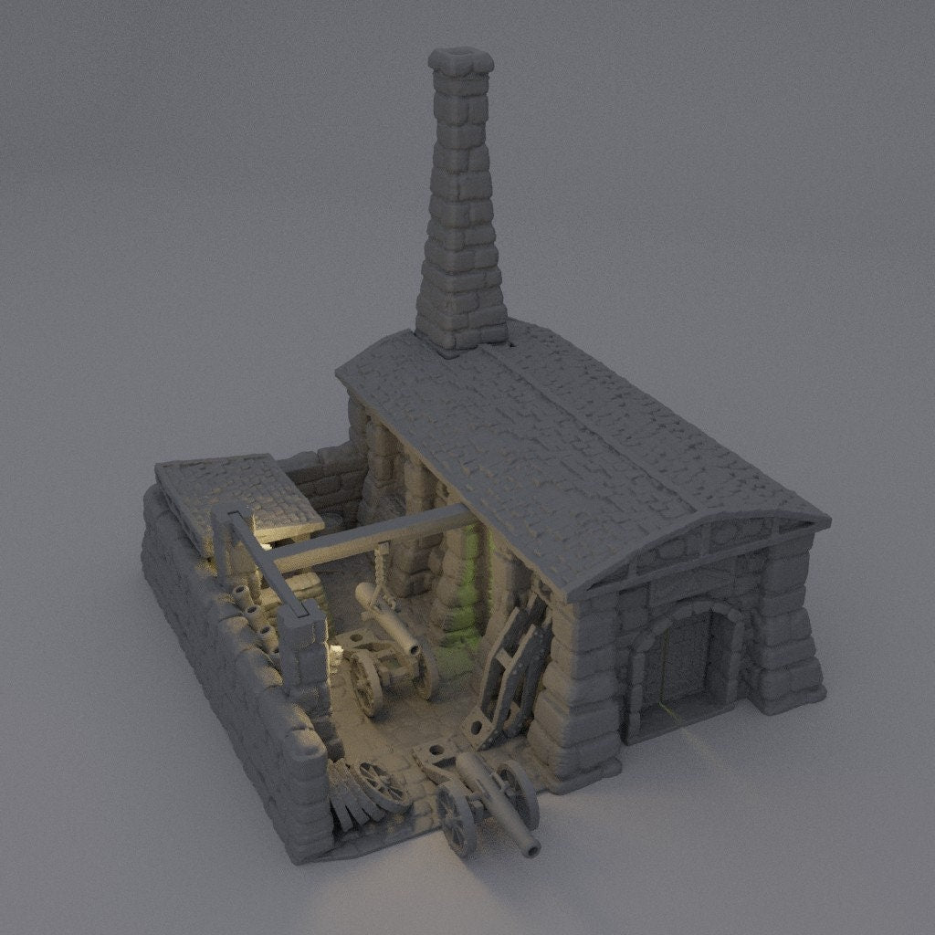 Medieval Cannon Forge | Aussie 3D Printed Miniatures and Terrain