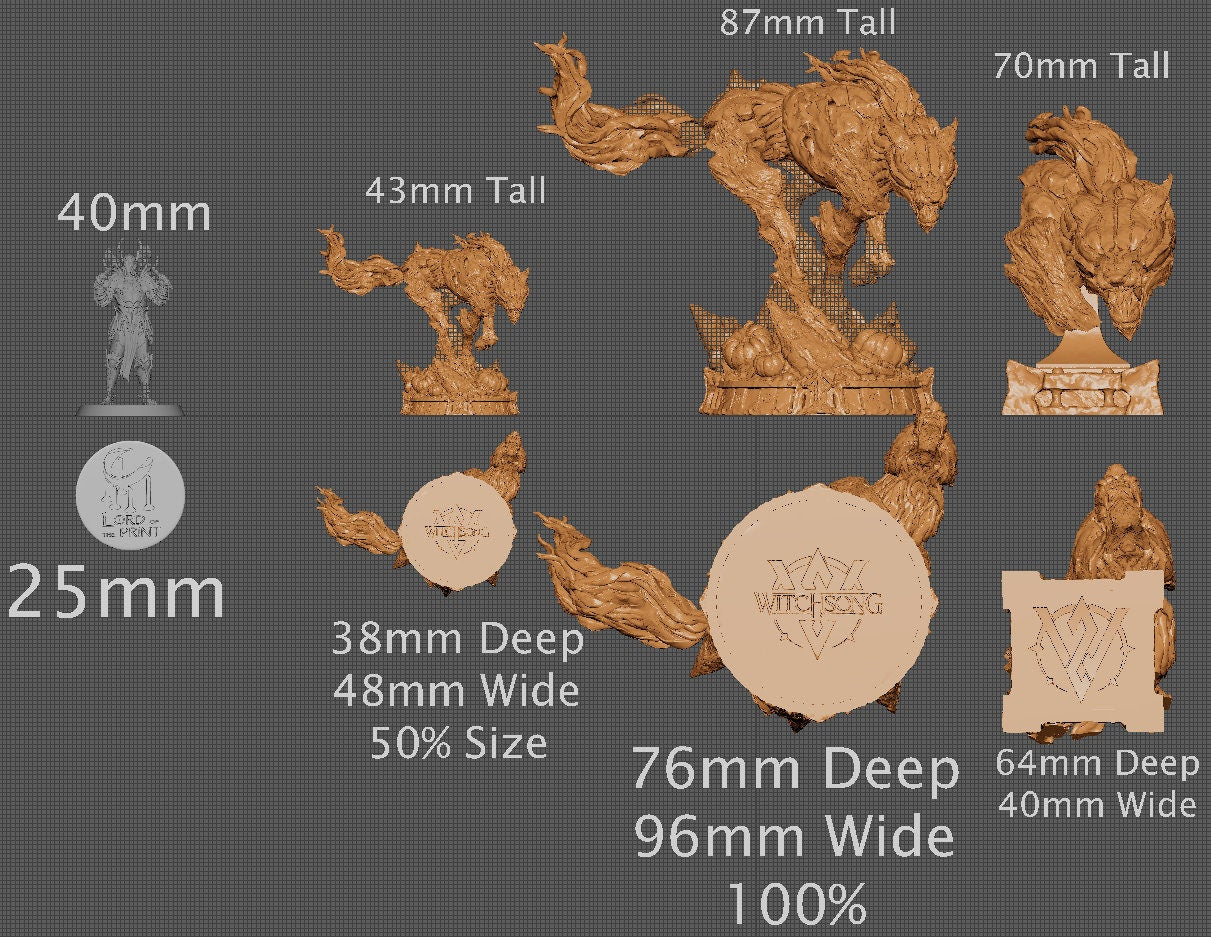 Lychanthrope, Bust Option | Aussie 3D Printed Miniatures and Terrain