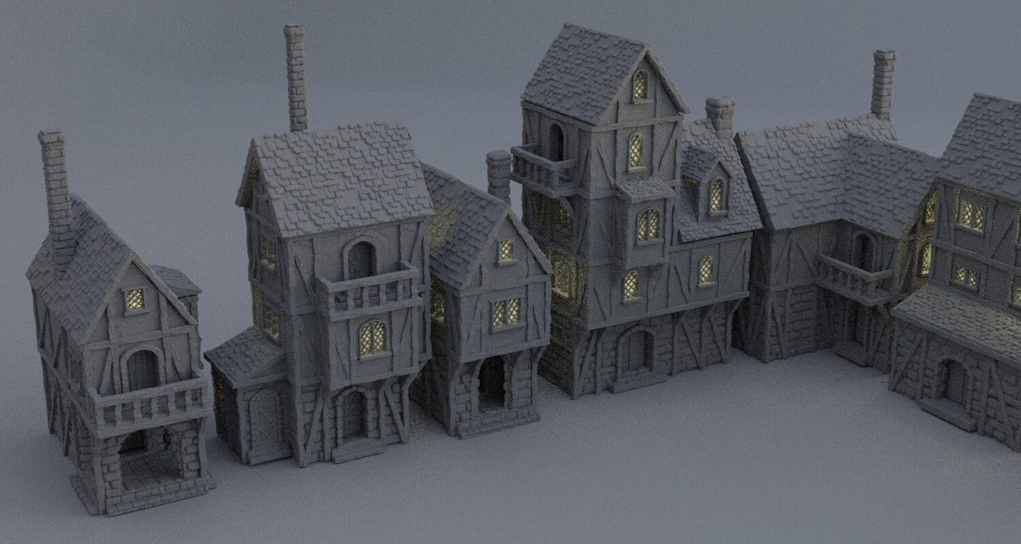 Modular Town District | Aussie 3D Printed Miniatures and Terrain