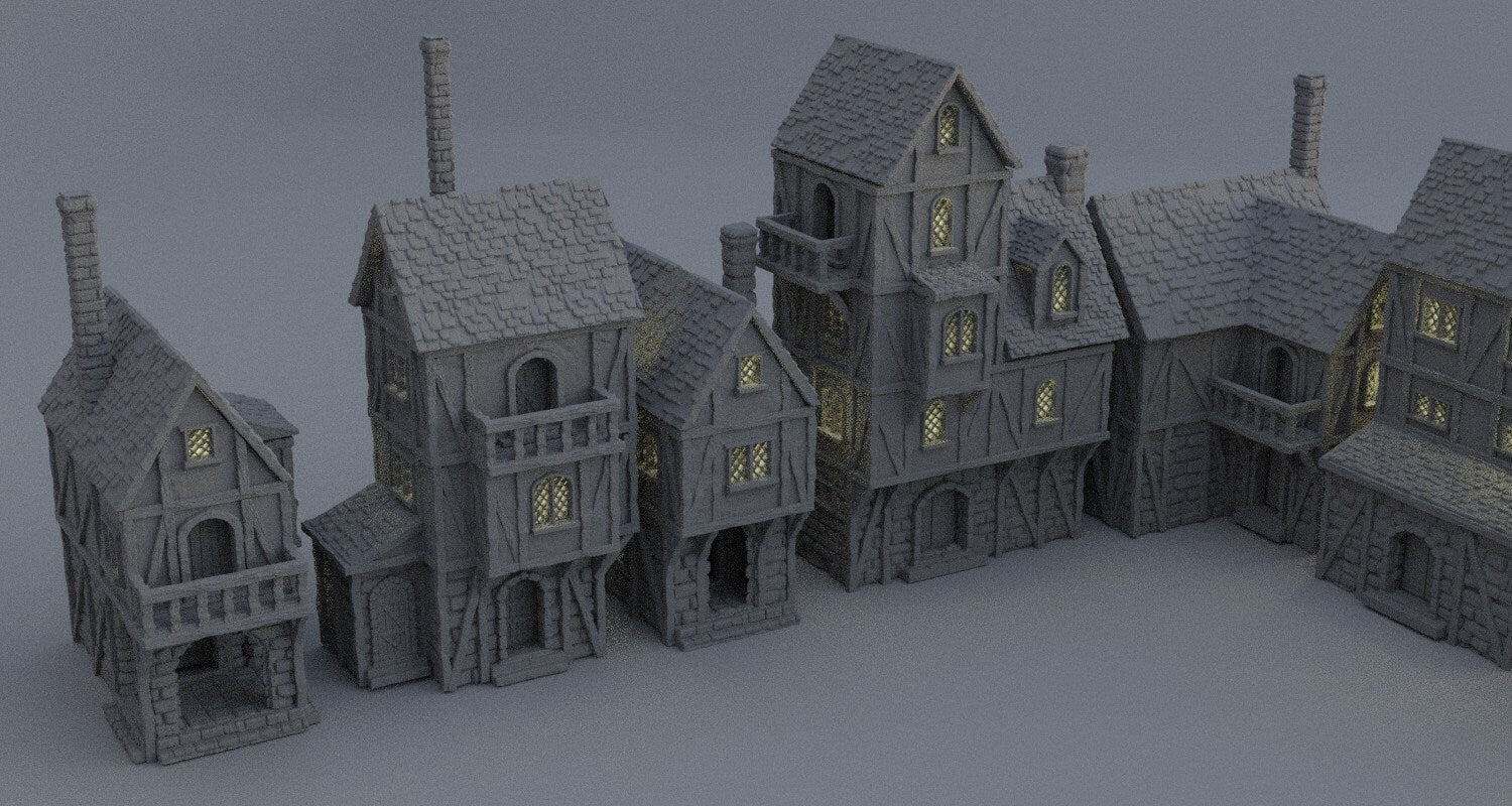 Modular Town District | Aussie 3D Printed Miniatures and Terrain