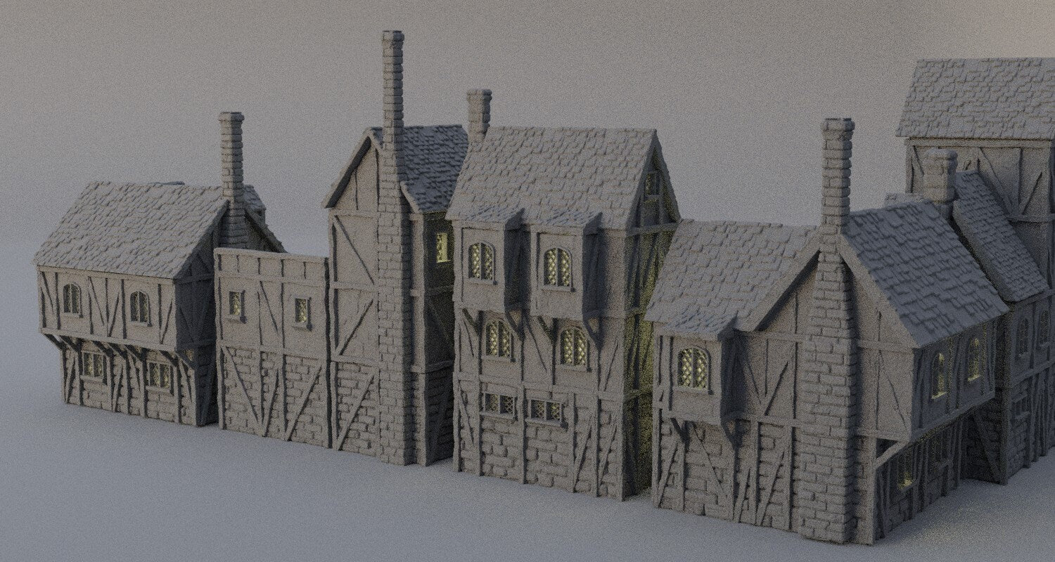 Modular Town District | Aussie 3D Printed Miniatures and Terrain