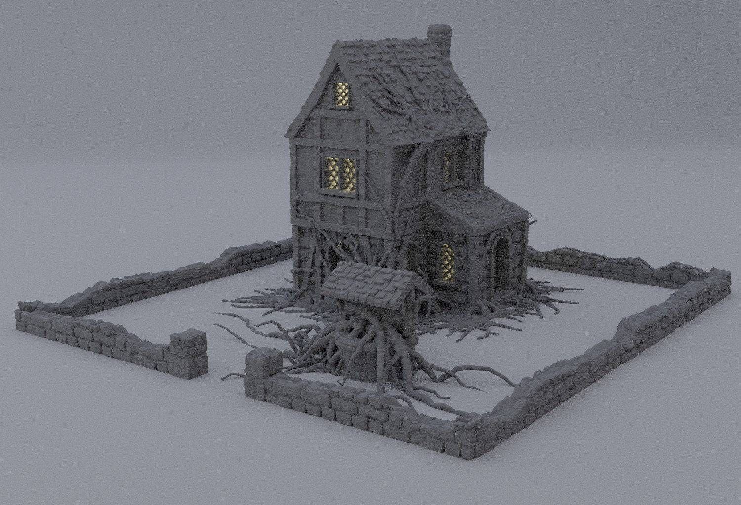 Corrupted Farmhouse | Aussie 3D Printed Miniatures and Terrain