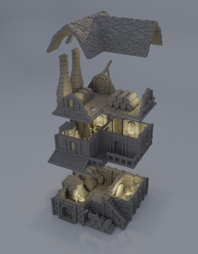 Medieval Destillery | Aussie 3D Printed Miniatures and Terrain