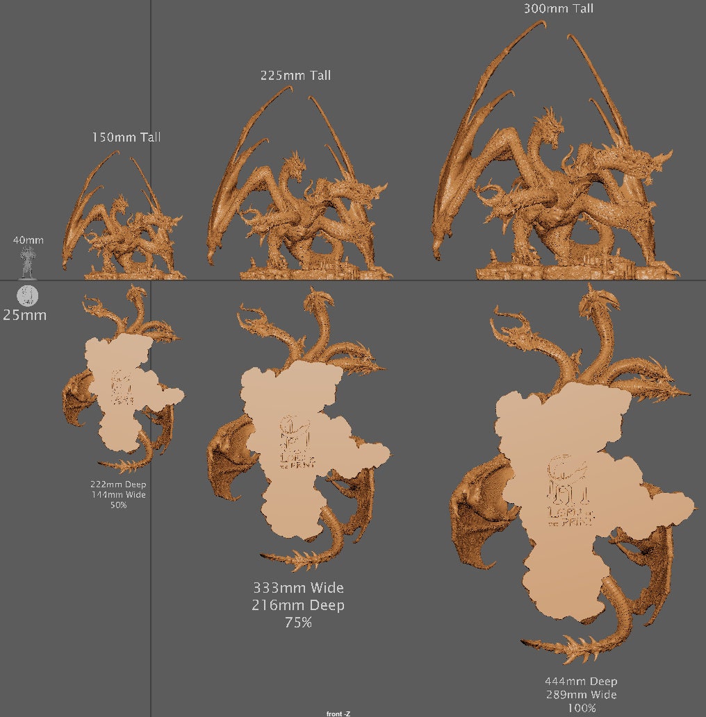 Tiamat (New Ver), Chromatic Cataclysm | Aussie 3D Printed Miniatures and Terrain