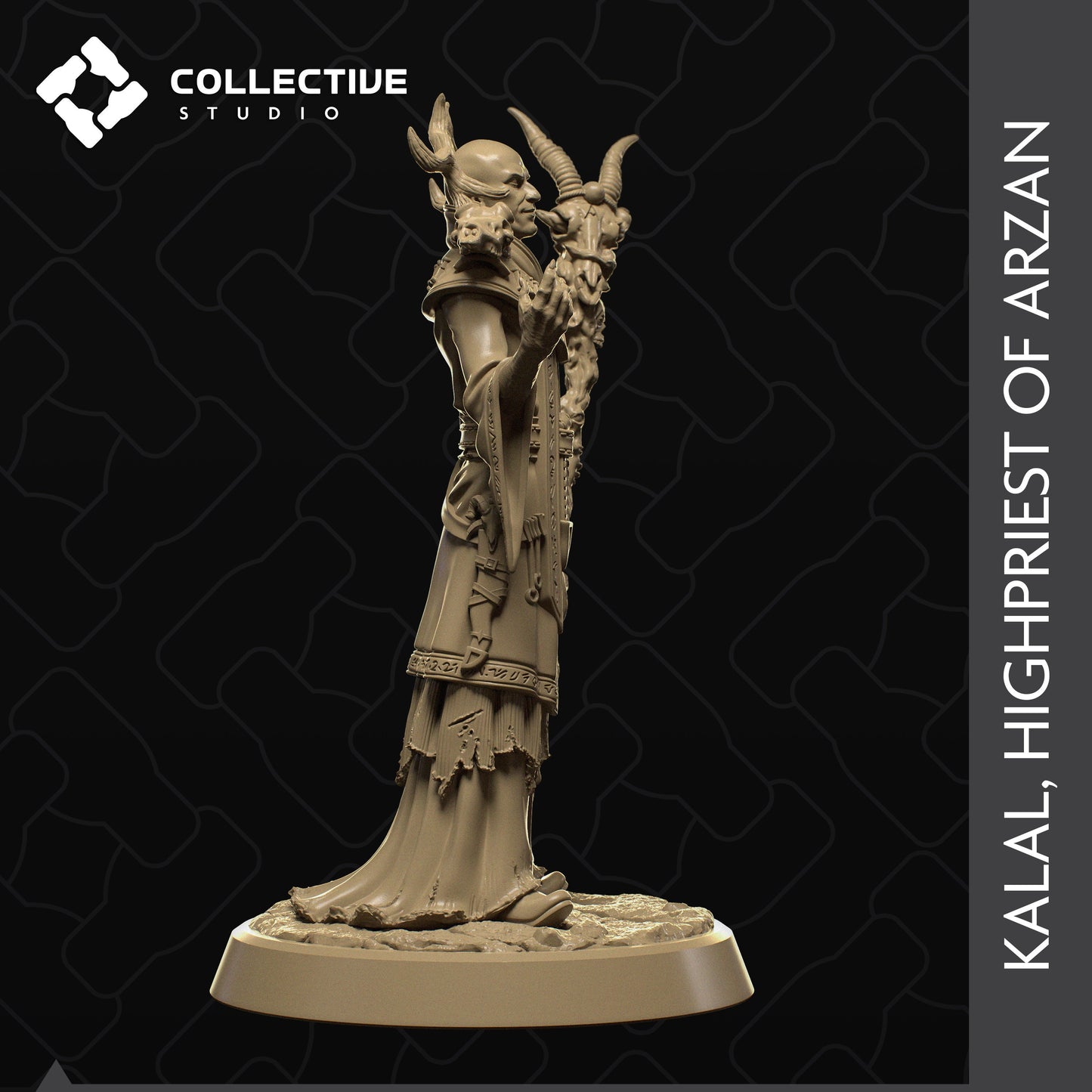 Kalal, The Highpriest | Aussie 3D Printed Miniatures and Terrain