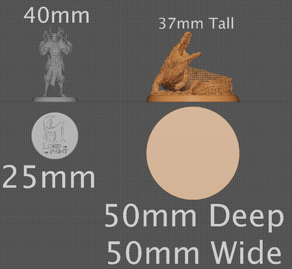 Crocodile | Aussie 3D Printed Miniatures and Terrain