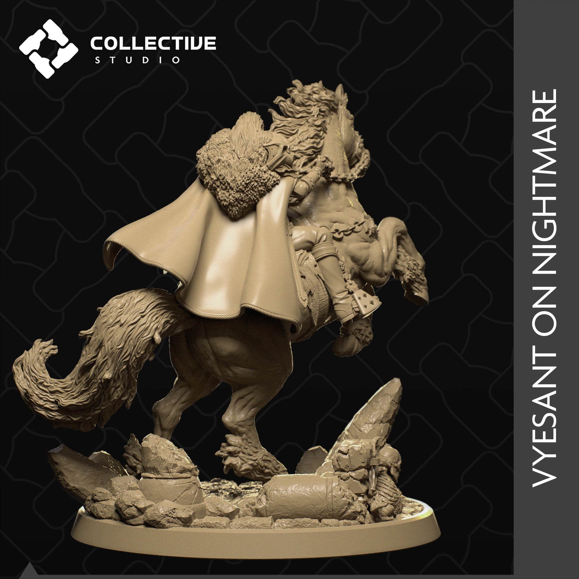 Vyesent on his Nightmare | Aussie 3D Printed Miniatures and Terrain