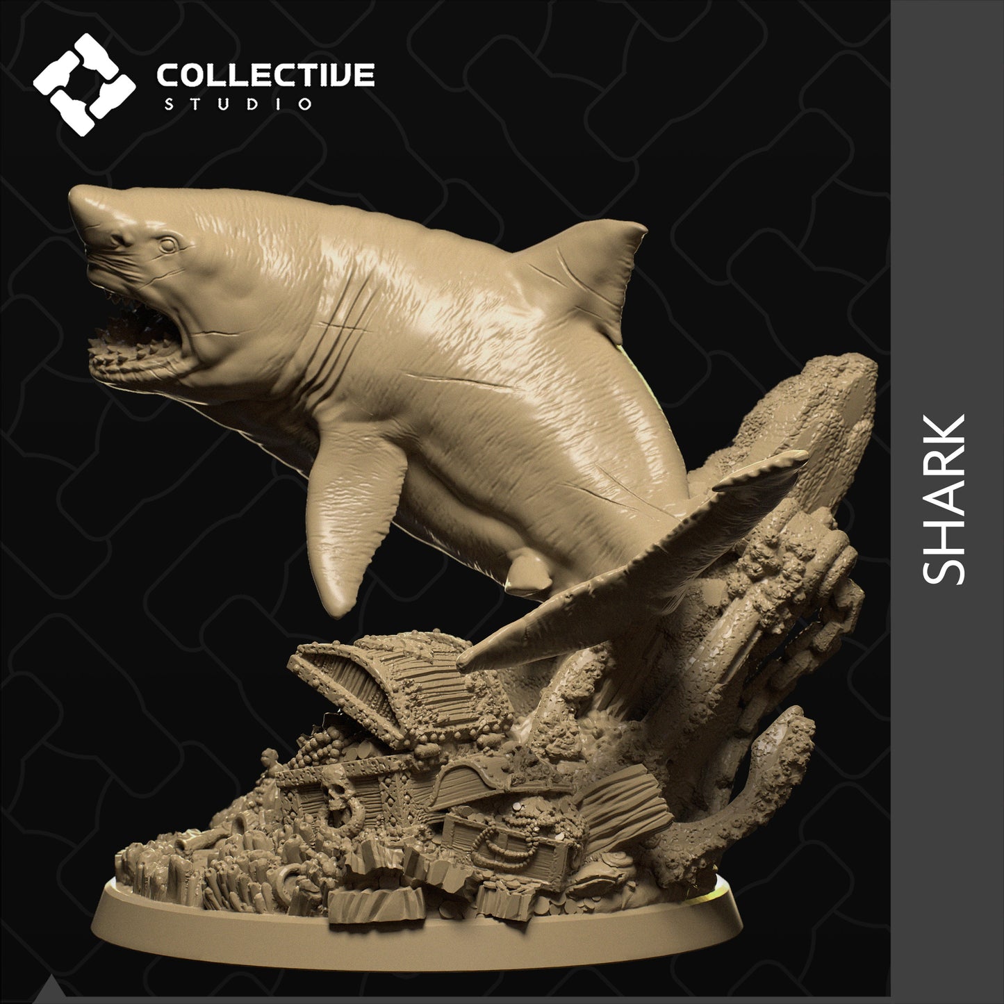 Great White Shark | Aussie 3D Printed Miniatures and Terrain
