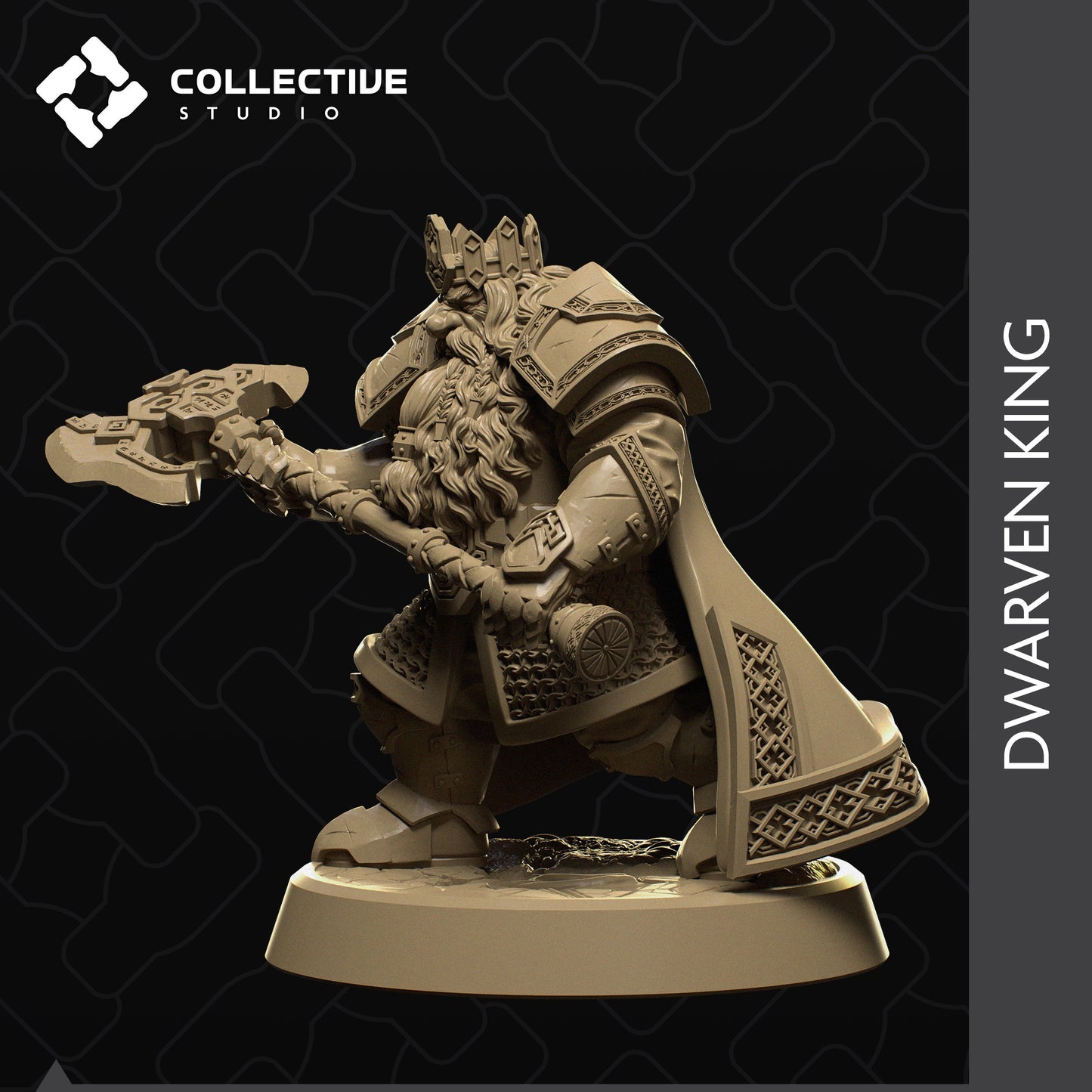 Dwarf King | Aussie 3D Printed Miniatures and Terrain