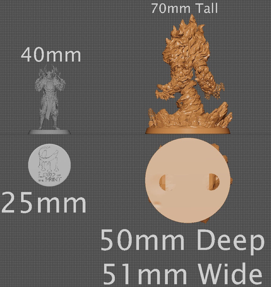 Fire Elemental | Aussie 3D Printed Miniatures and Terrain