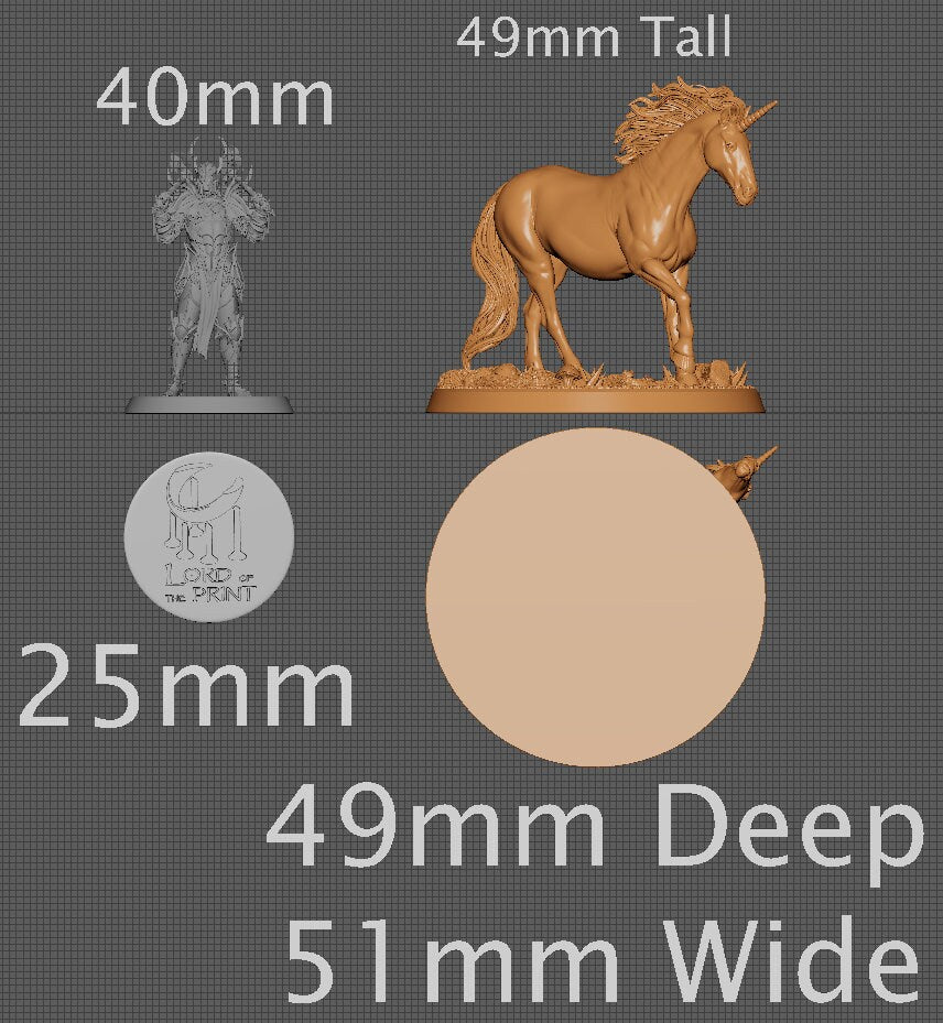 Unicorn | Aussie 3D Printed Miniatures and Terrain