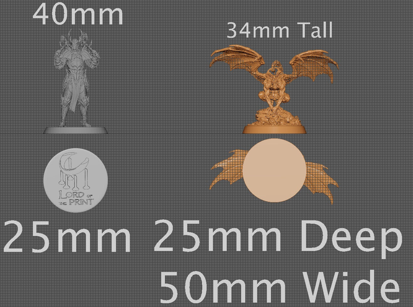 Winged Demon | Aussie 3D Printed Miniatures and Terrain