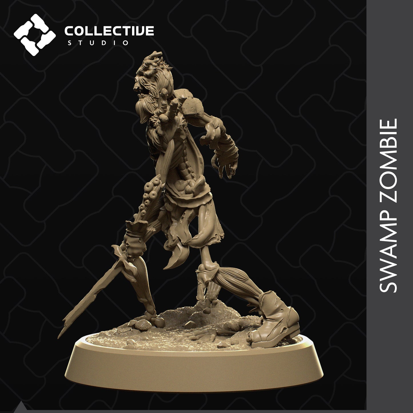 Swamp Zombie | Aussie 3D Printed Miniatures and Terrain