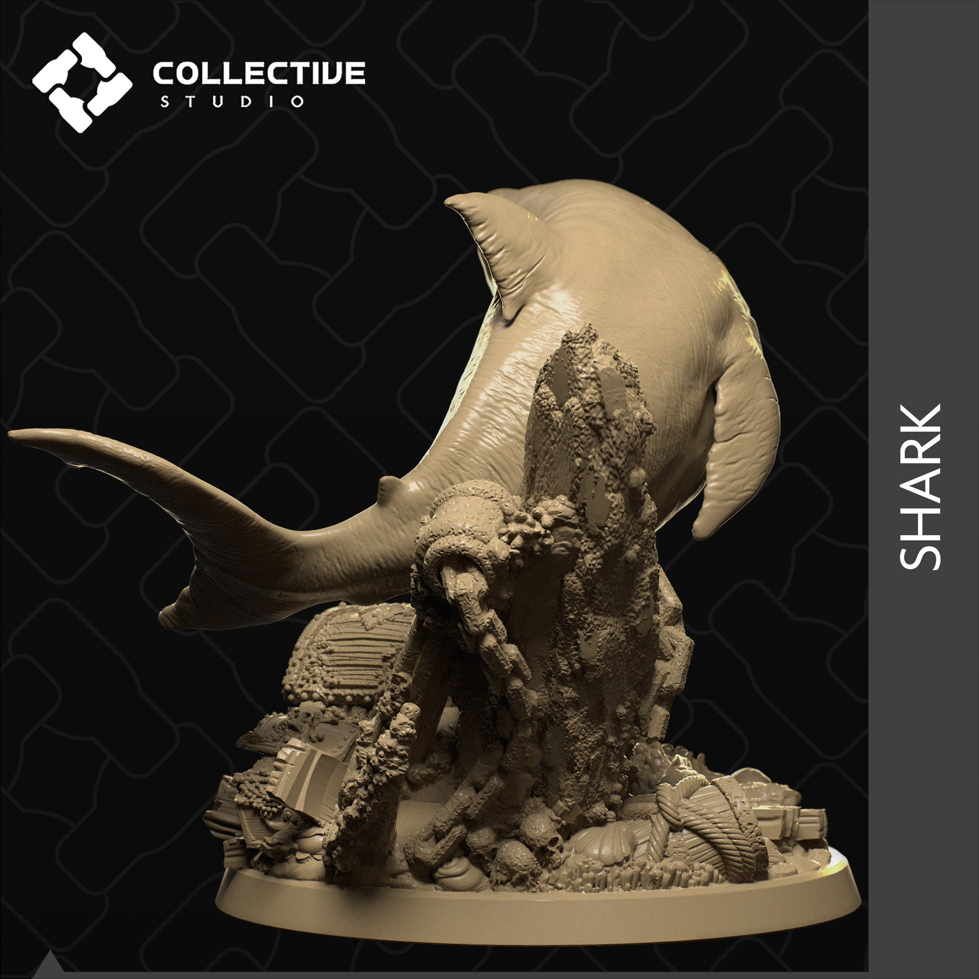 Great White Shark | Aussie 3D Printed Miniatures and Terrain
