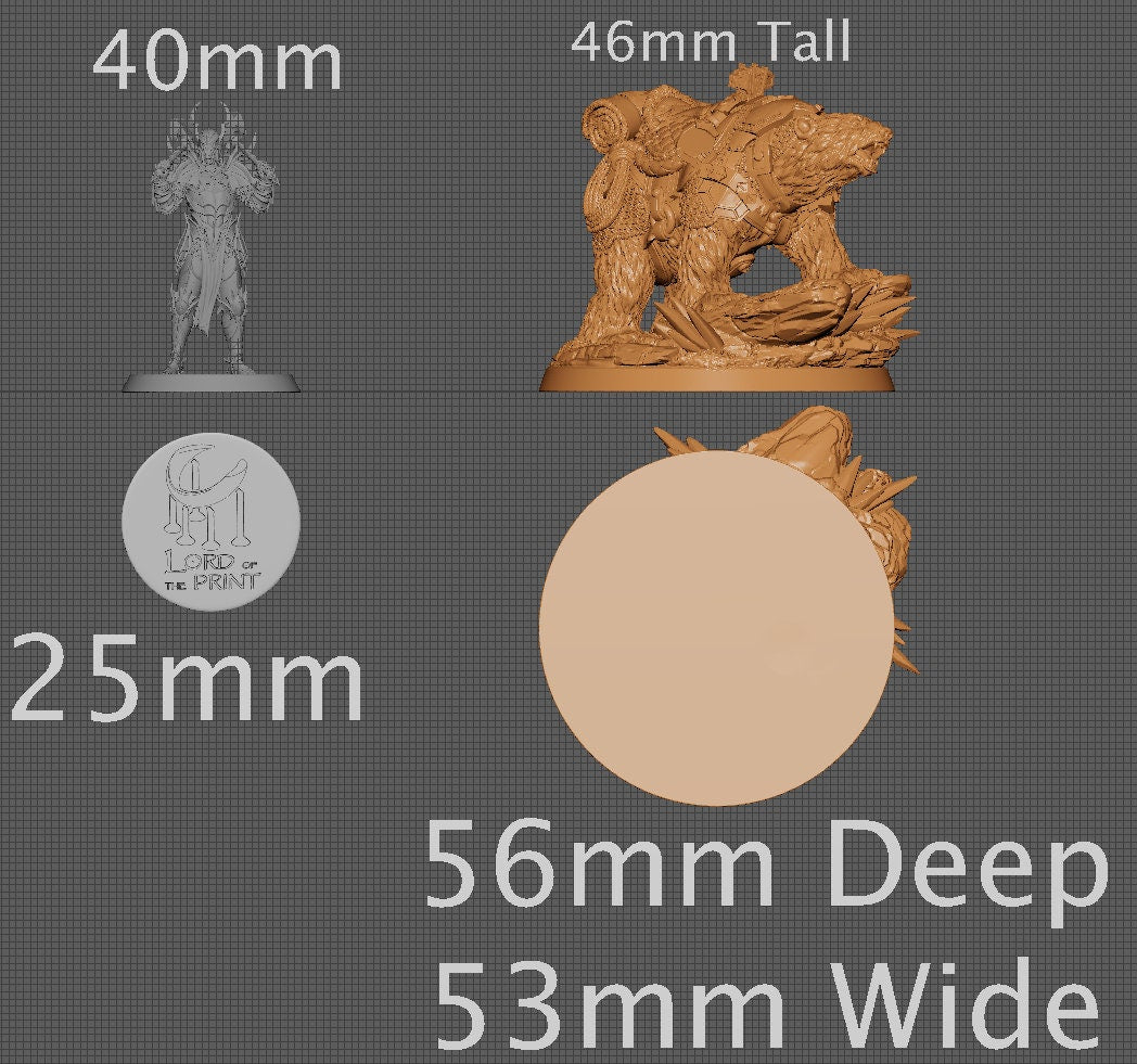 Bear | Aussie 3D Printed Miniatures and Terrain
