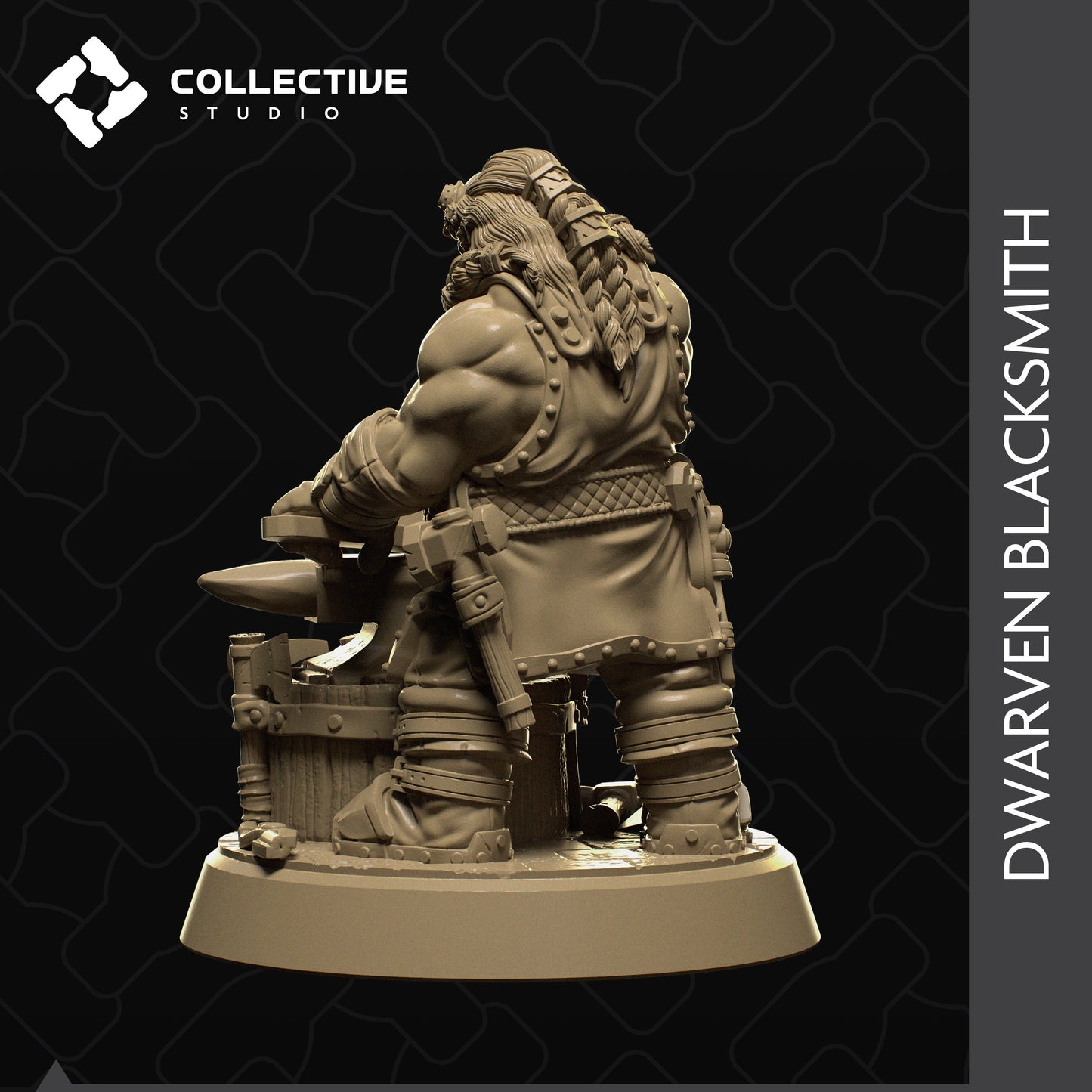 Dwarf Blacksmith | Aussie 3D Printed Miniatures and Terrain