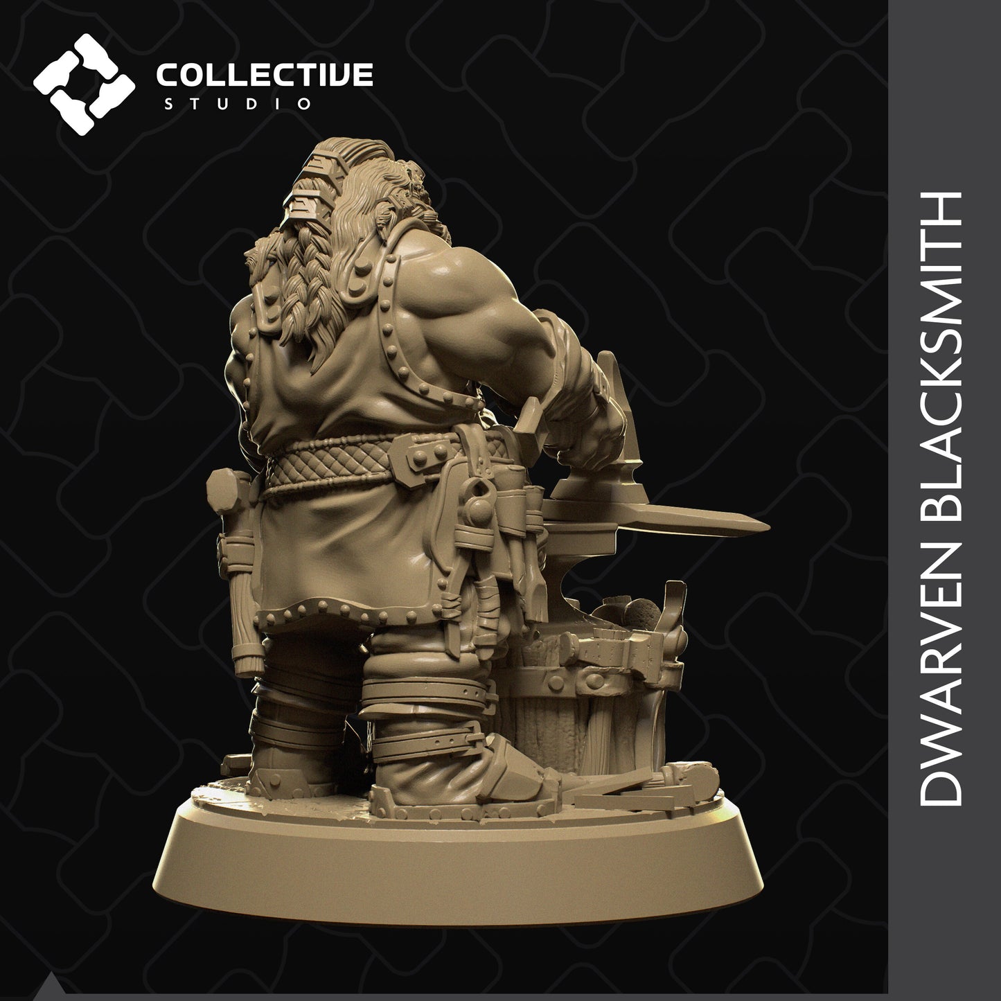 Dwarf Blacksmith | Aussie 3D Printed Miniatures and Terrain