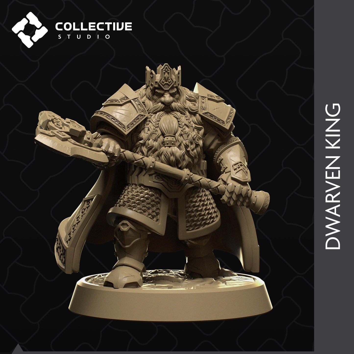 Dwarf King | Aussie 3D Printed Miniatures and Terrain
