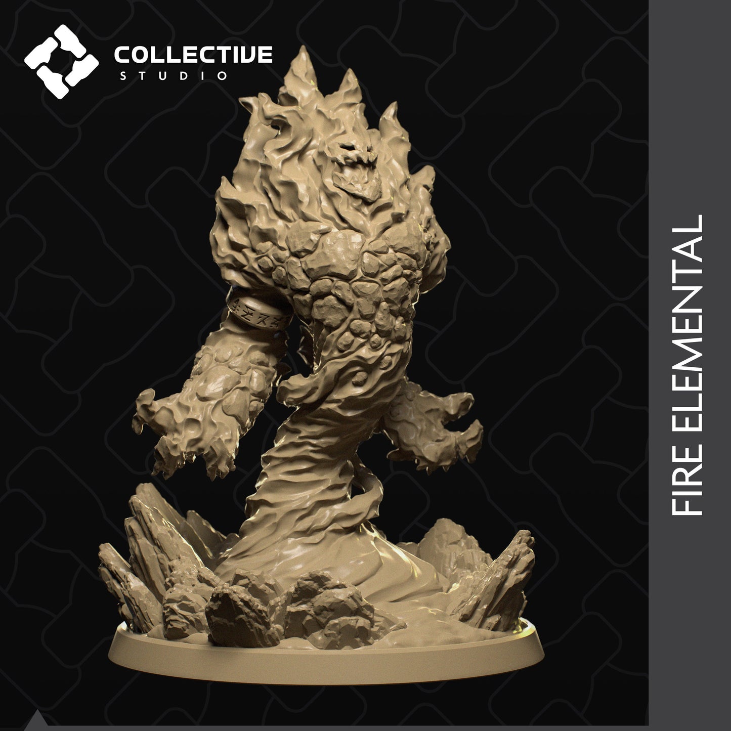 Fire Elemental | Aussie 3D Printed Miniatures and Terrain