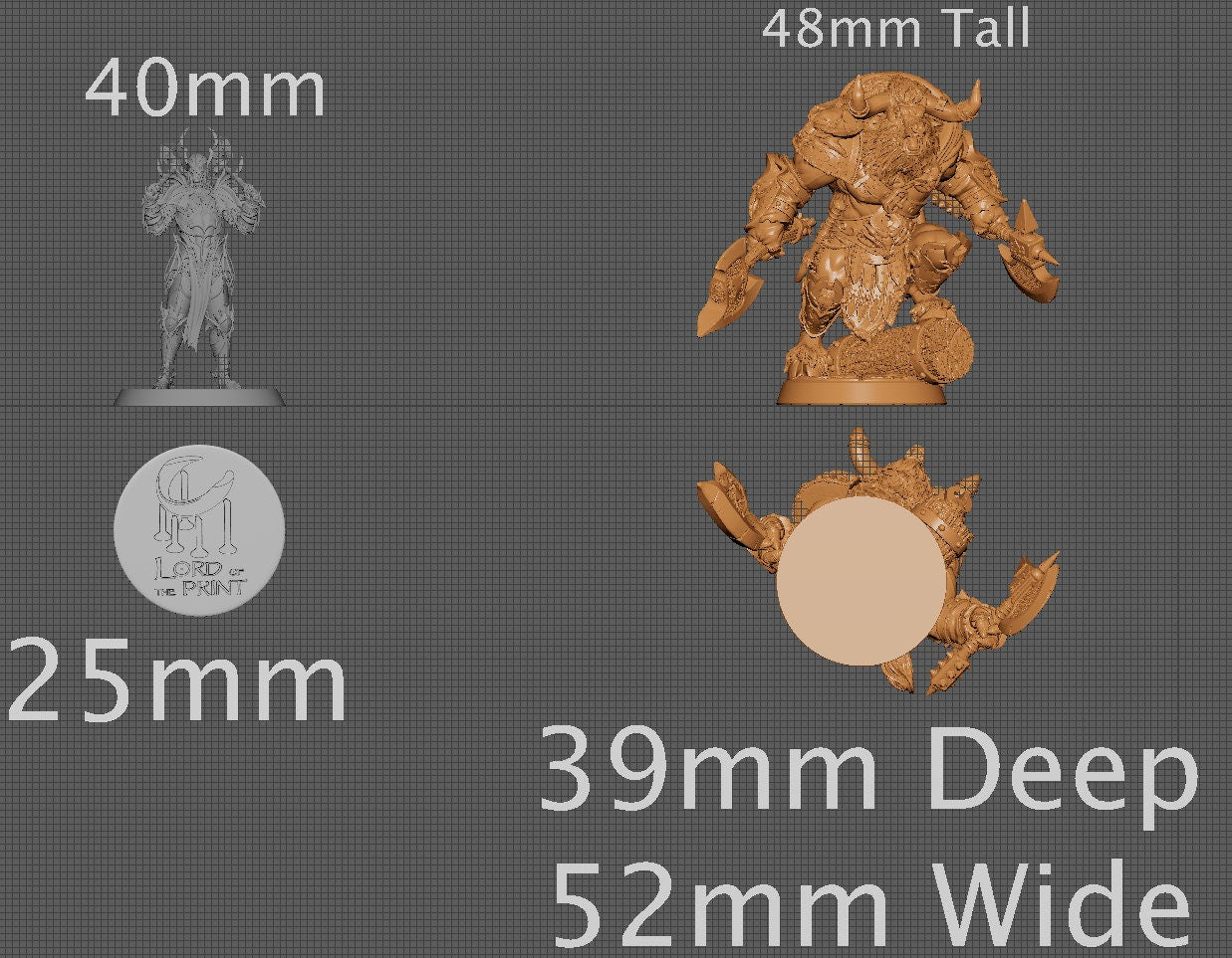 Talodem the Minotaur | Aussie 3D Printed Miniatures and Terrain