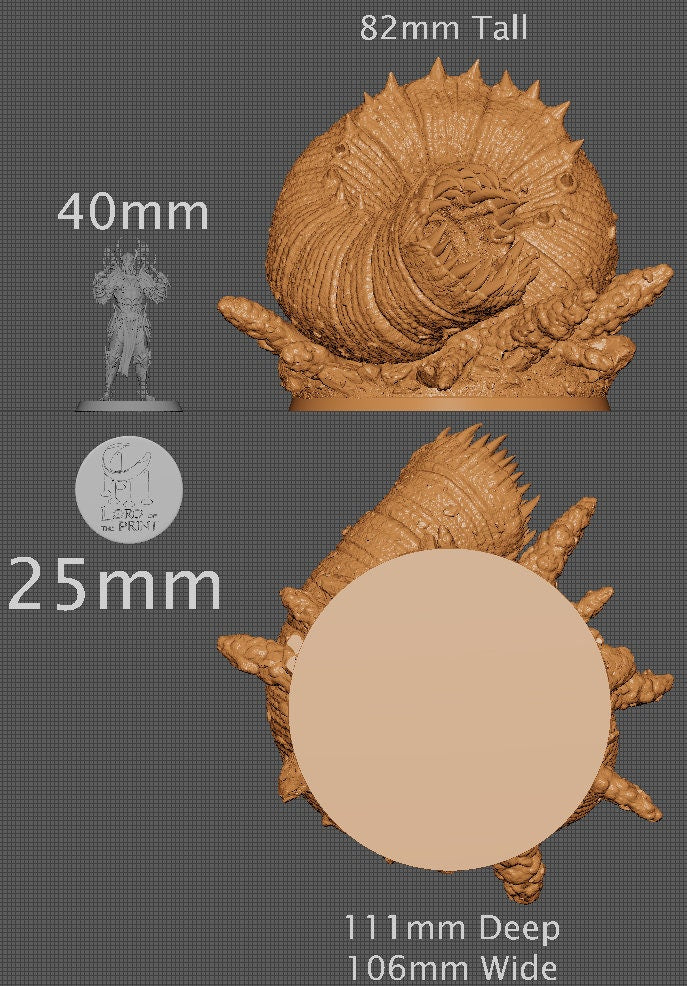 Sand Worm | Aussie 3D Printed Miniatures and Terrain