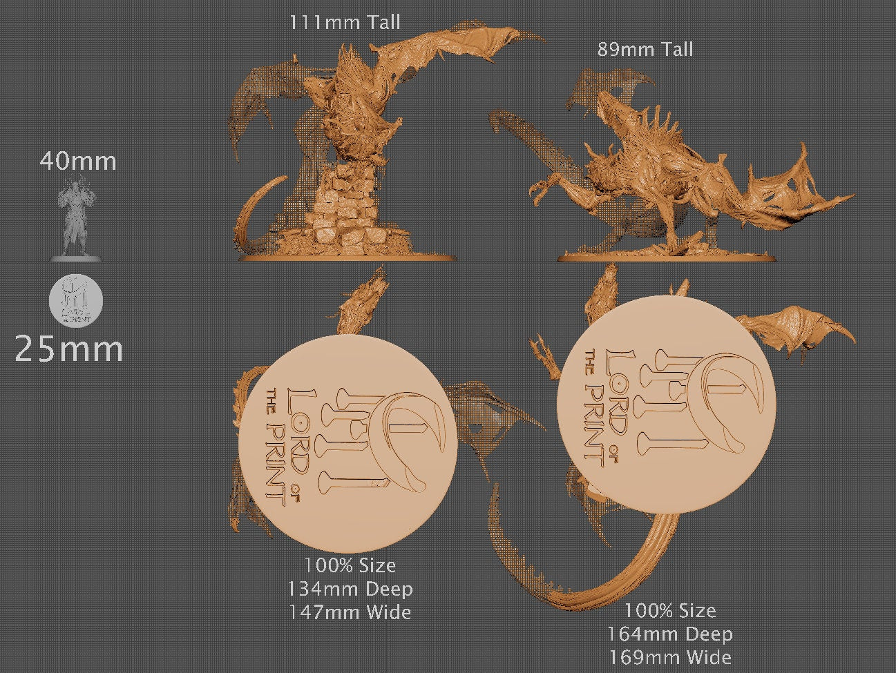 Undead Drake Vol.2 | Aussie 3D Printed Miniatures and Terrain