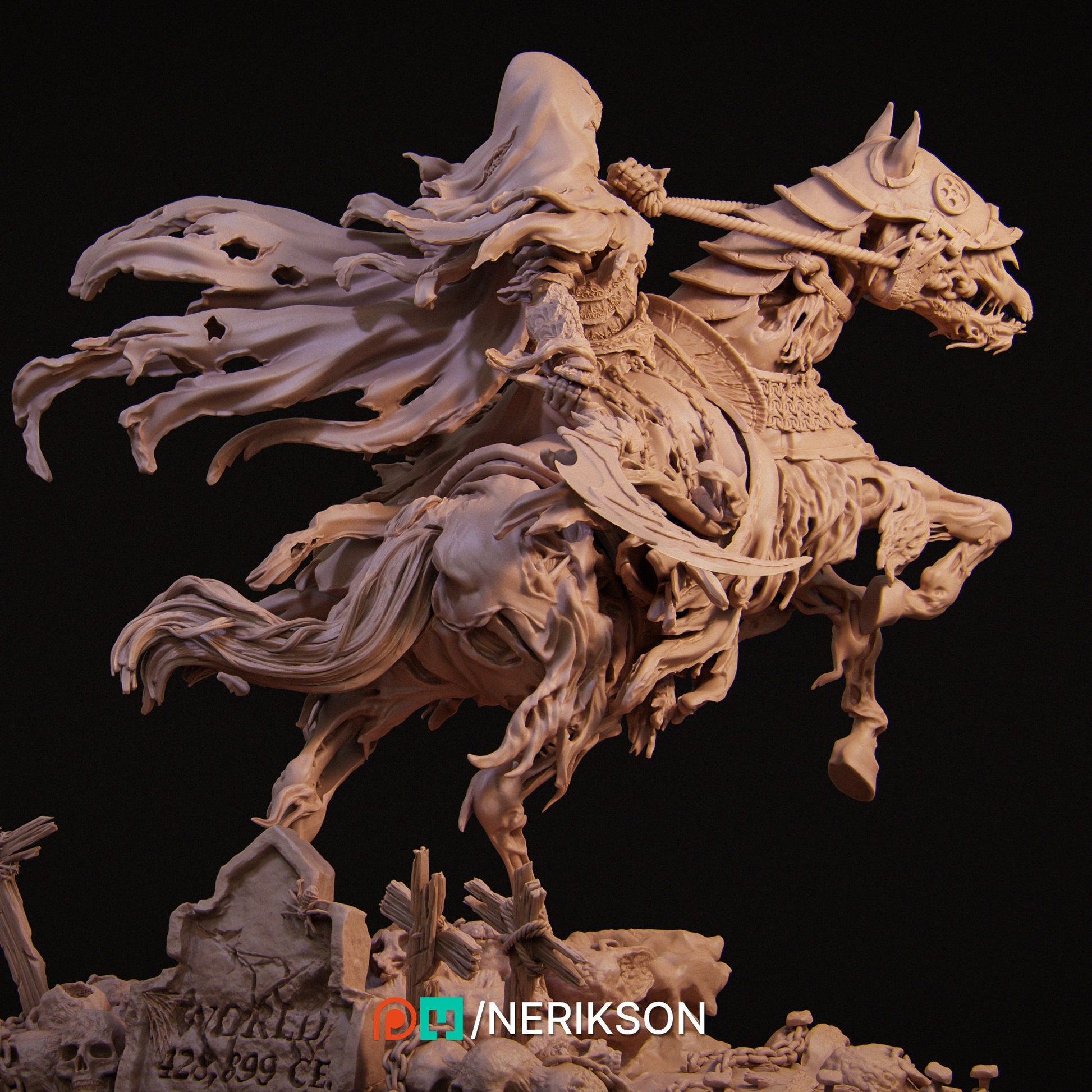 Death, Mounted | Aussie 3D Printed Miniatures and Terrain